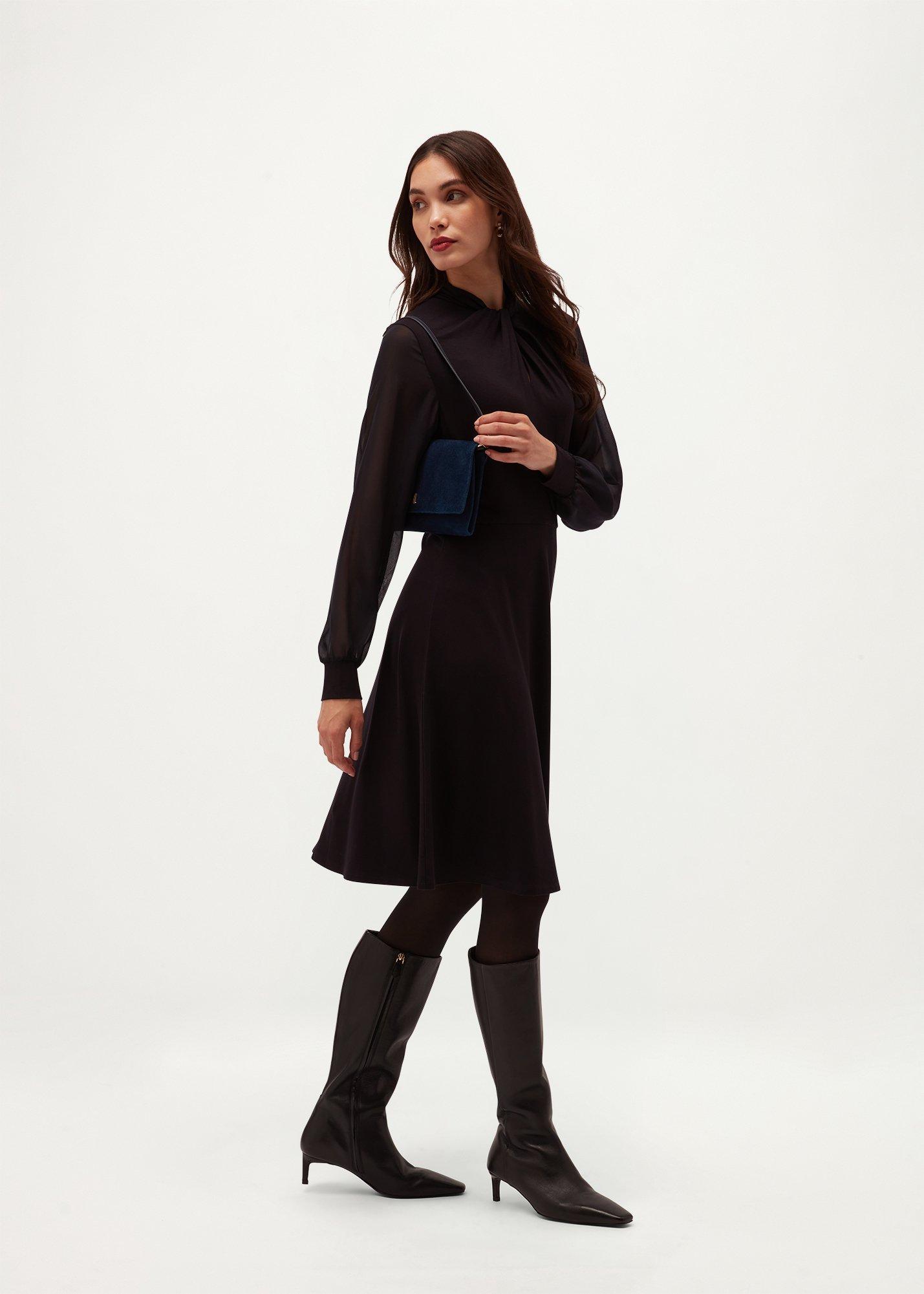 Marian Jersey Dress, Hobbs Navy, hi-res