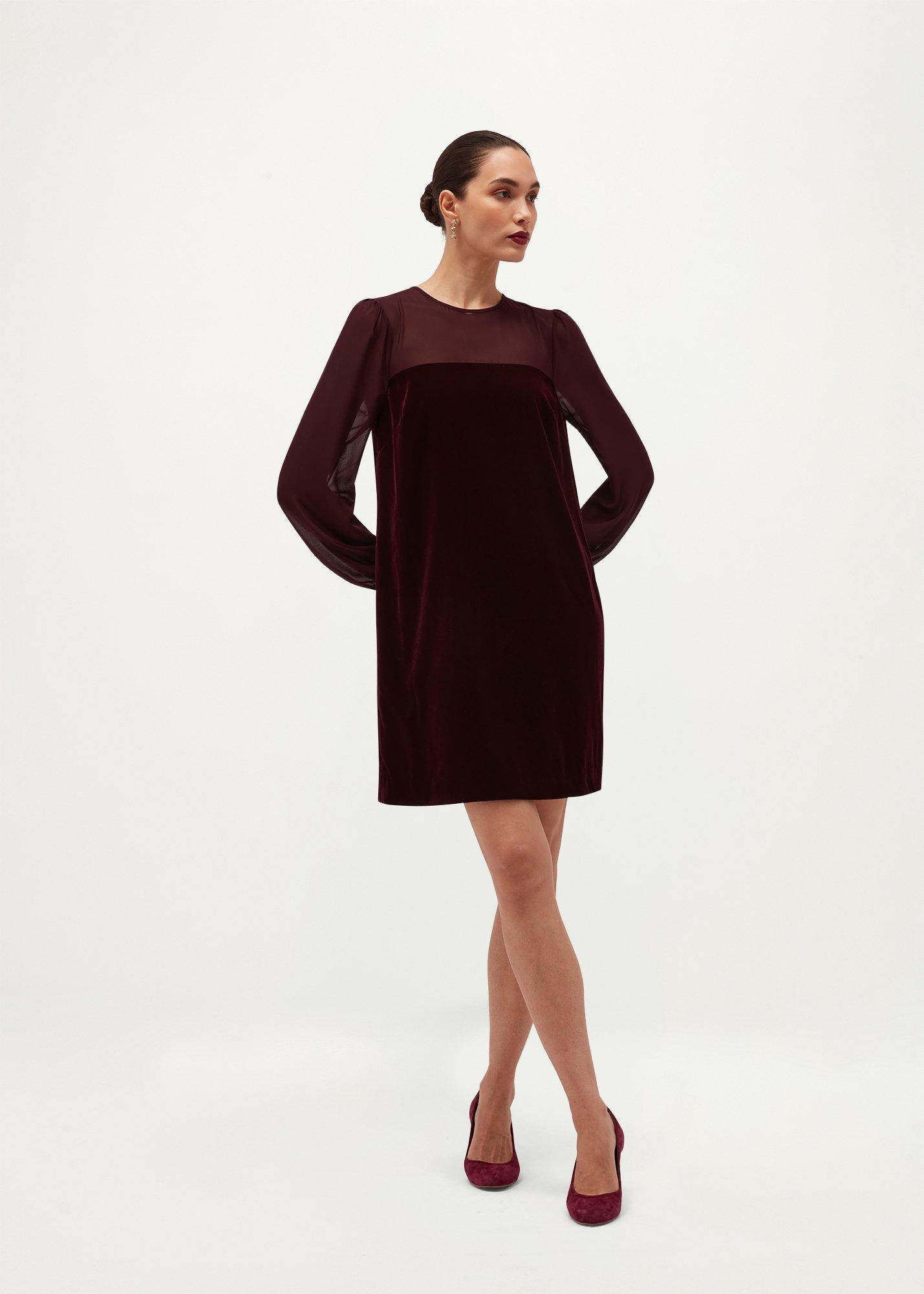 Hana Velvet Popover Dress
