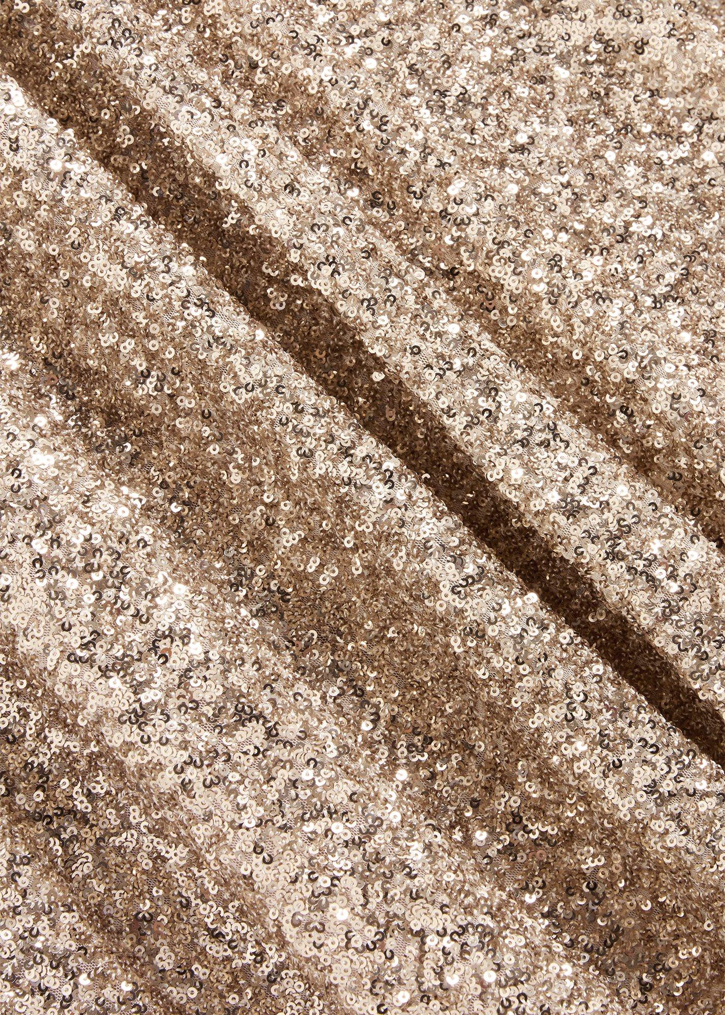 Saffie Sequin Dress, Champagne, hi-res