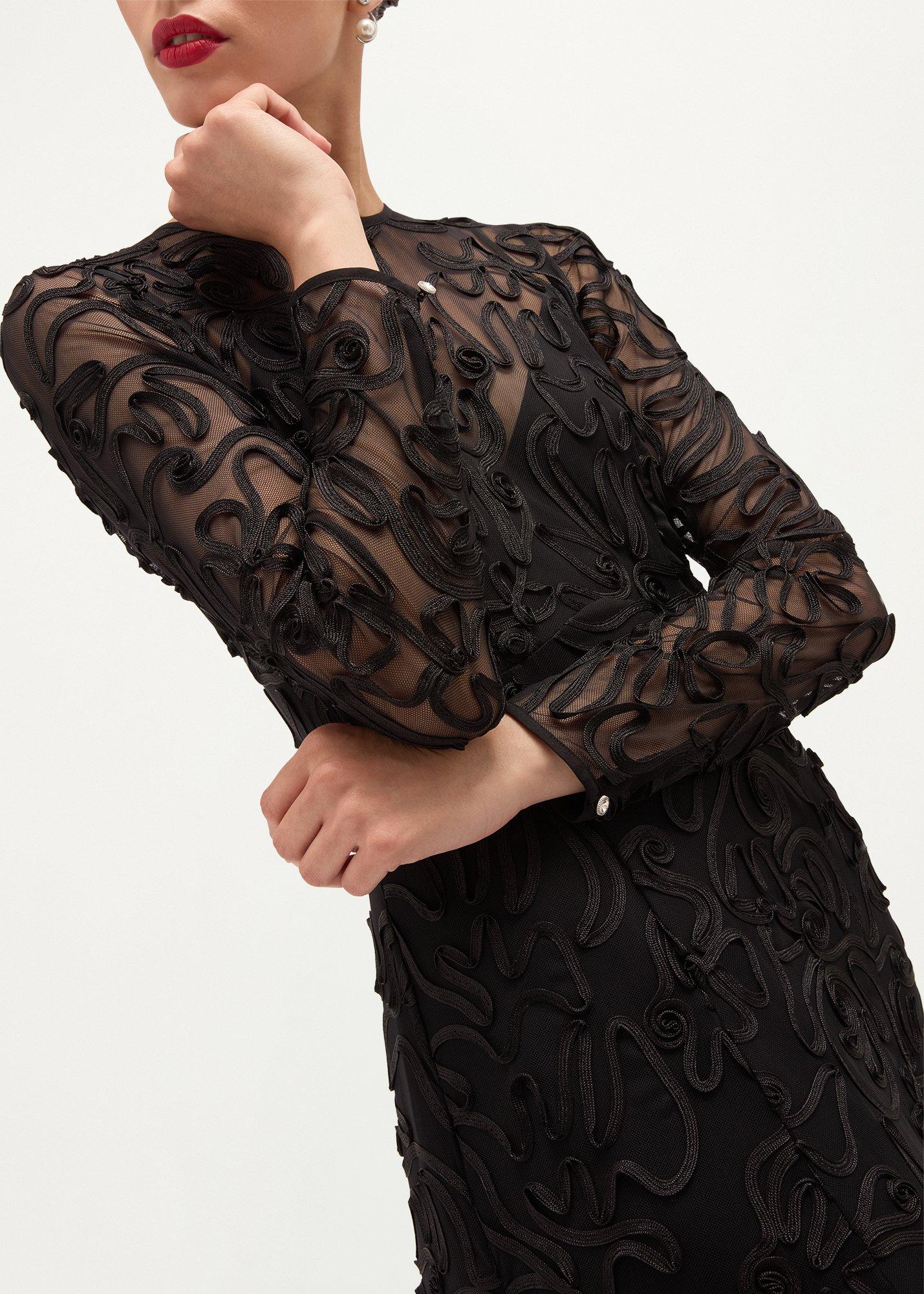 Petite Nicole Dress, Black, hi-res