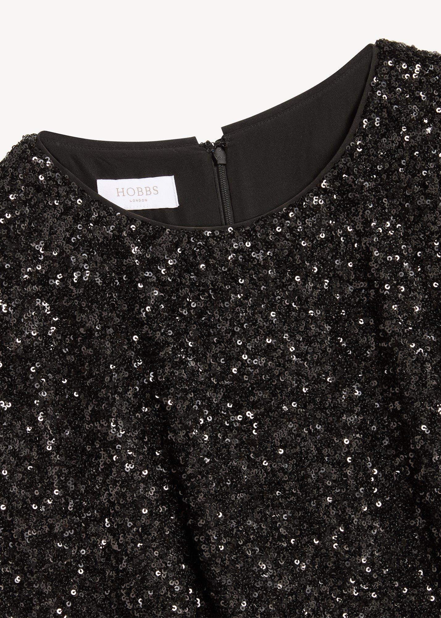 Lilah Sequin Jumpsuit, Black, hi-res
