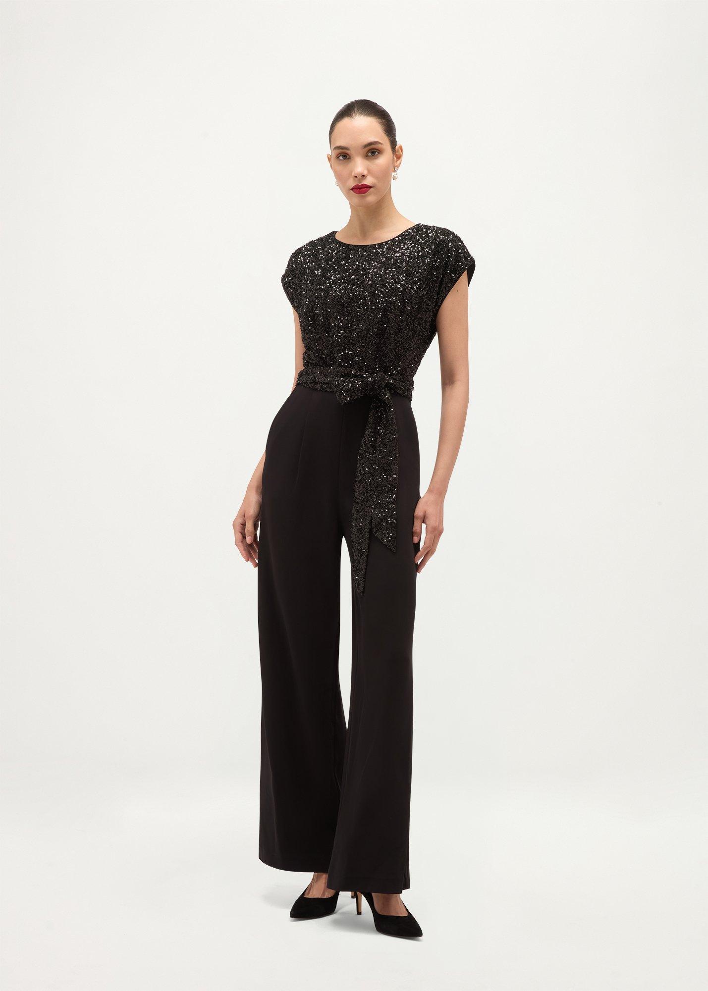 Petite Lilah Jumpsuit, Black, hi-res