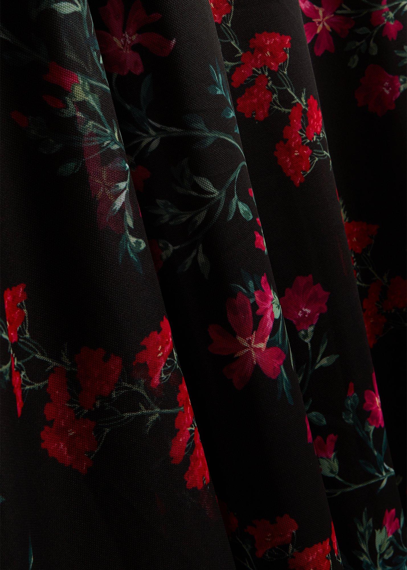Azaria Floral Mesh Dress, Black Multi, hi-res