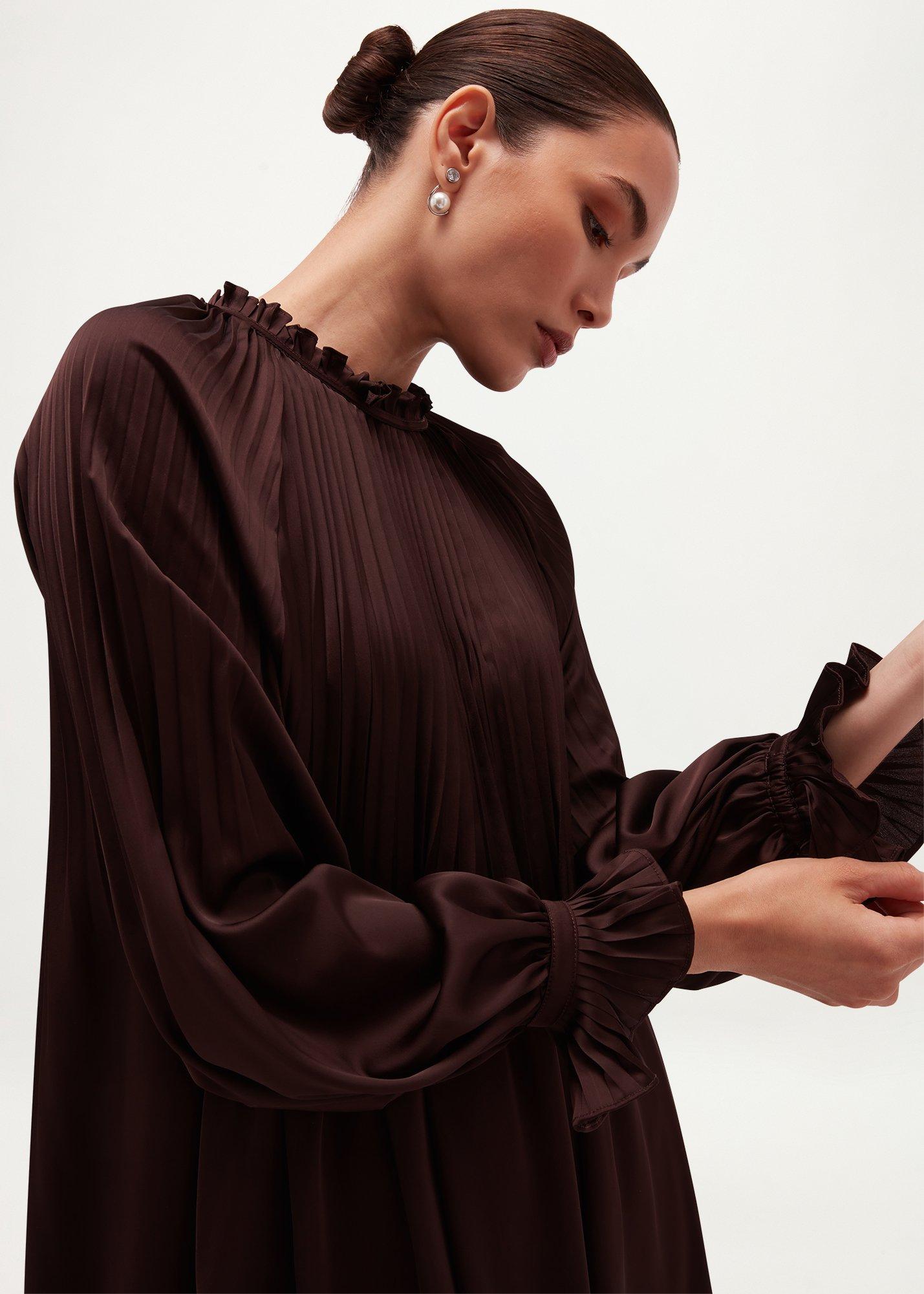 Yardley Dress, Deep Brown, hi-res
