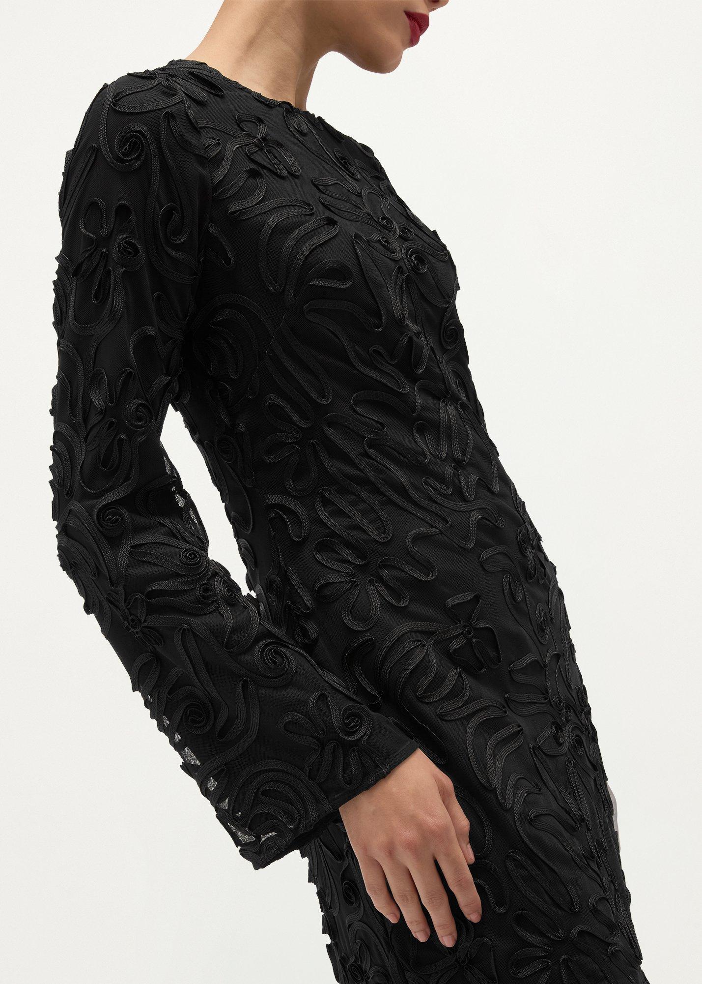 Rutherford Tapework Mini Dress, Black, hi-res
