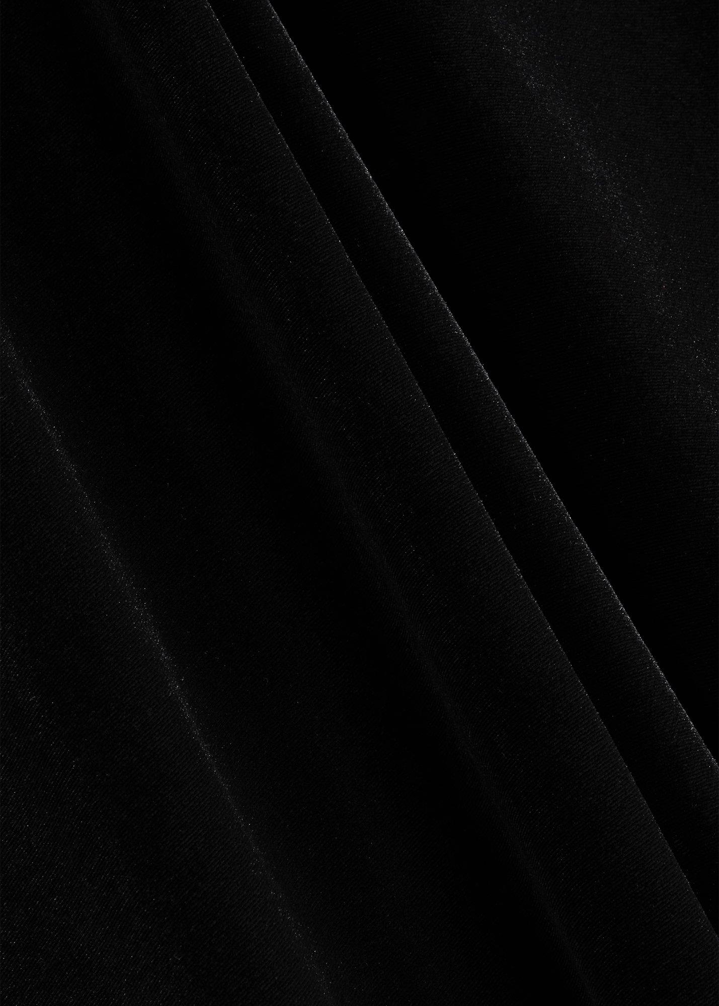Eleanora Velvet Button Through Dress, Black, hi-res