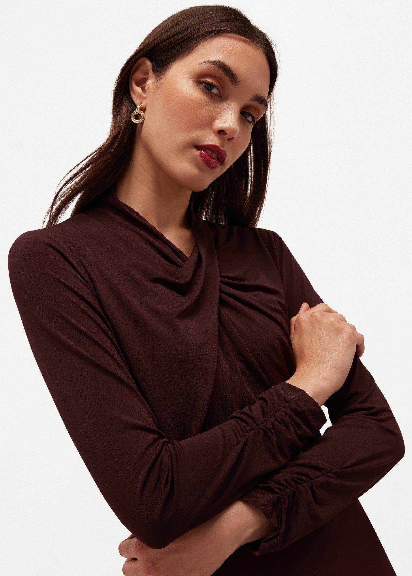 Aliza Jersey Dress, Malbec Purple, hi-res
