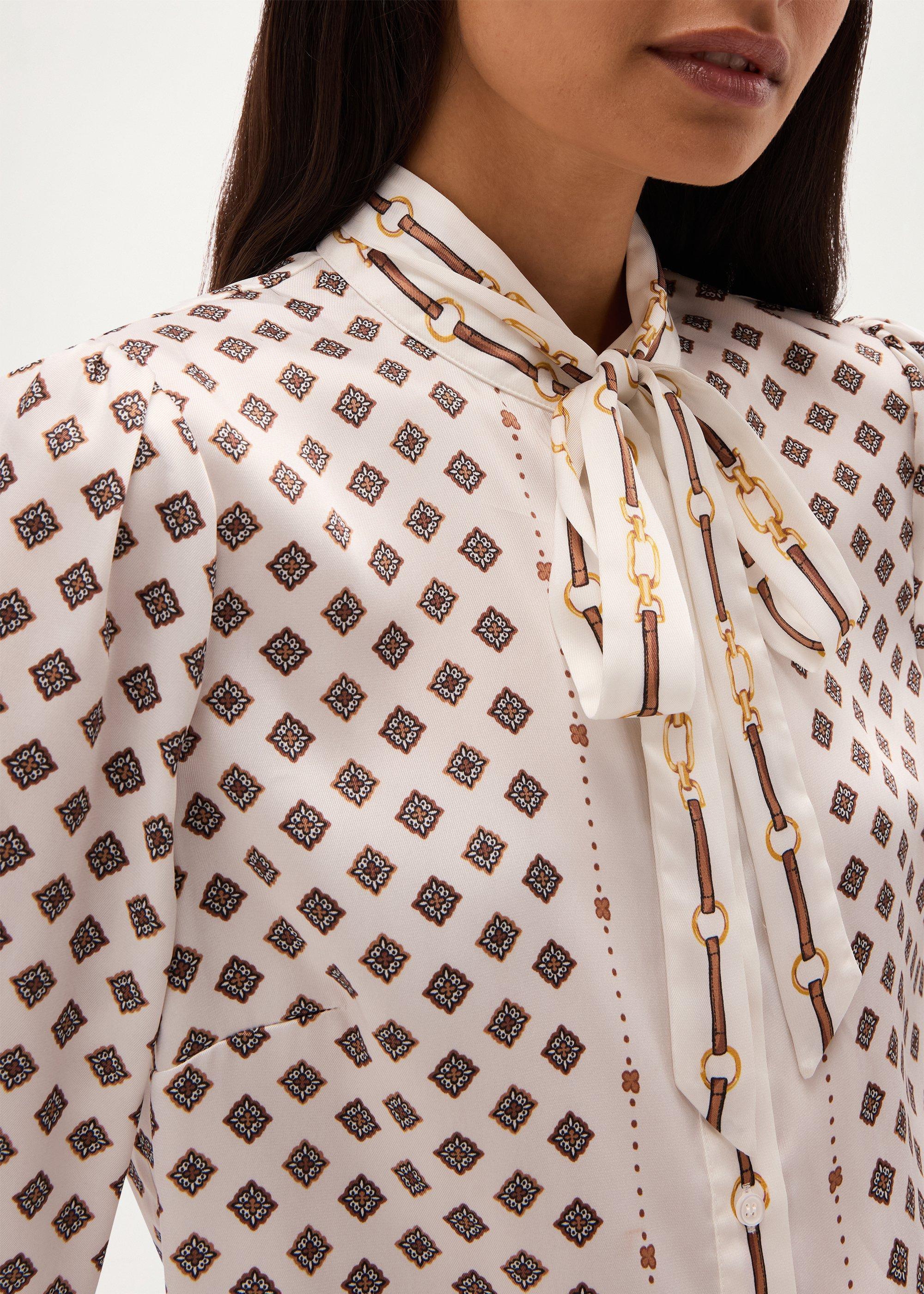 Iva Blouse, Ivory Camel, hi-res
