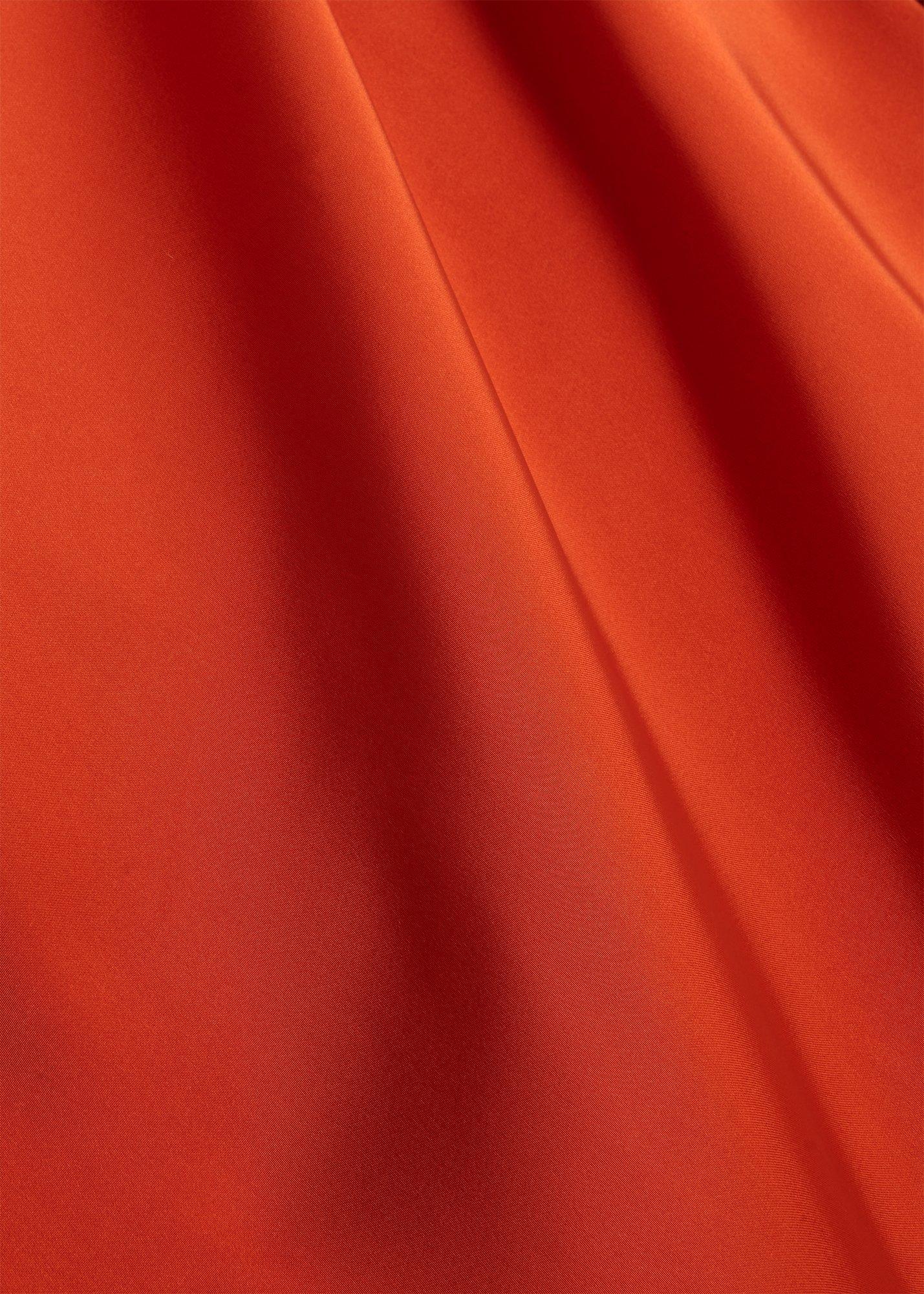 Lulworth Satin Blouse, Deep Orange, hi-res