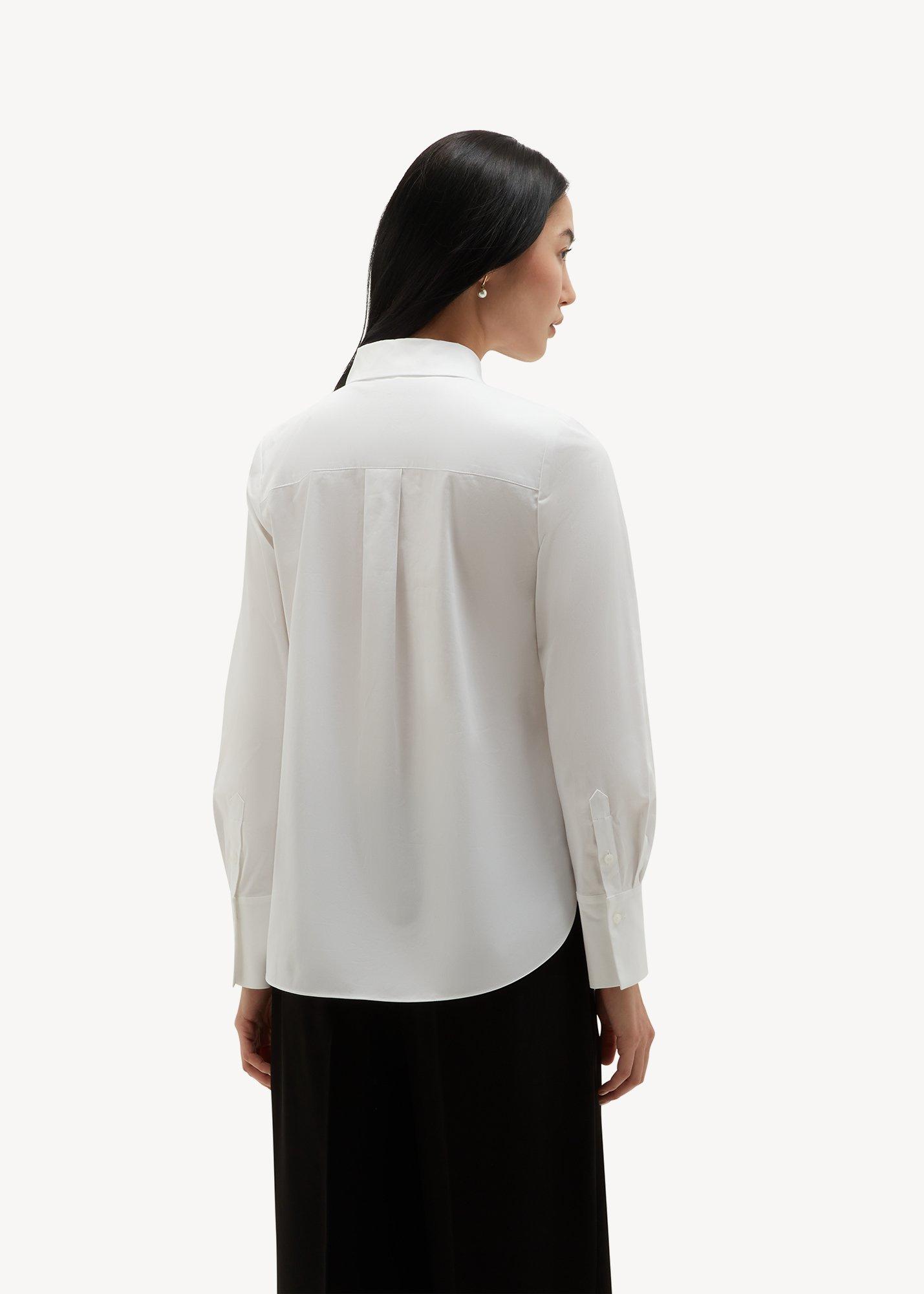 Andra Cotton Blend Shirt, White, hi-res