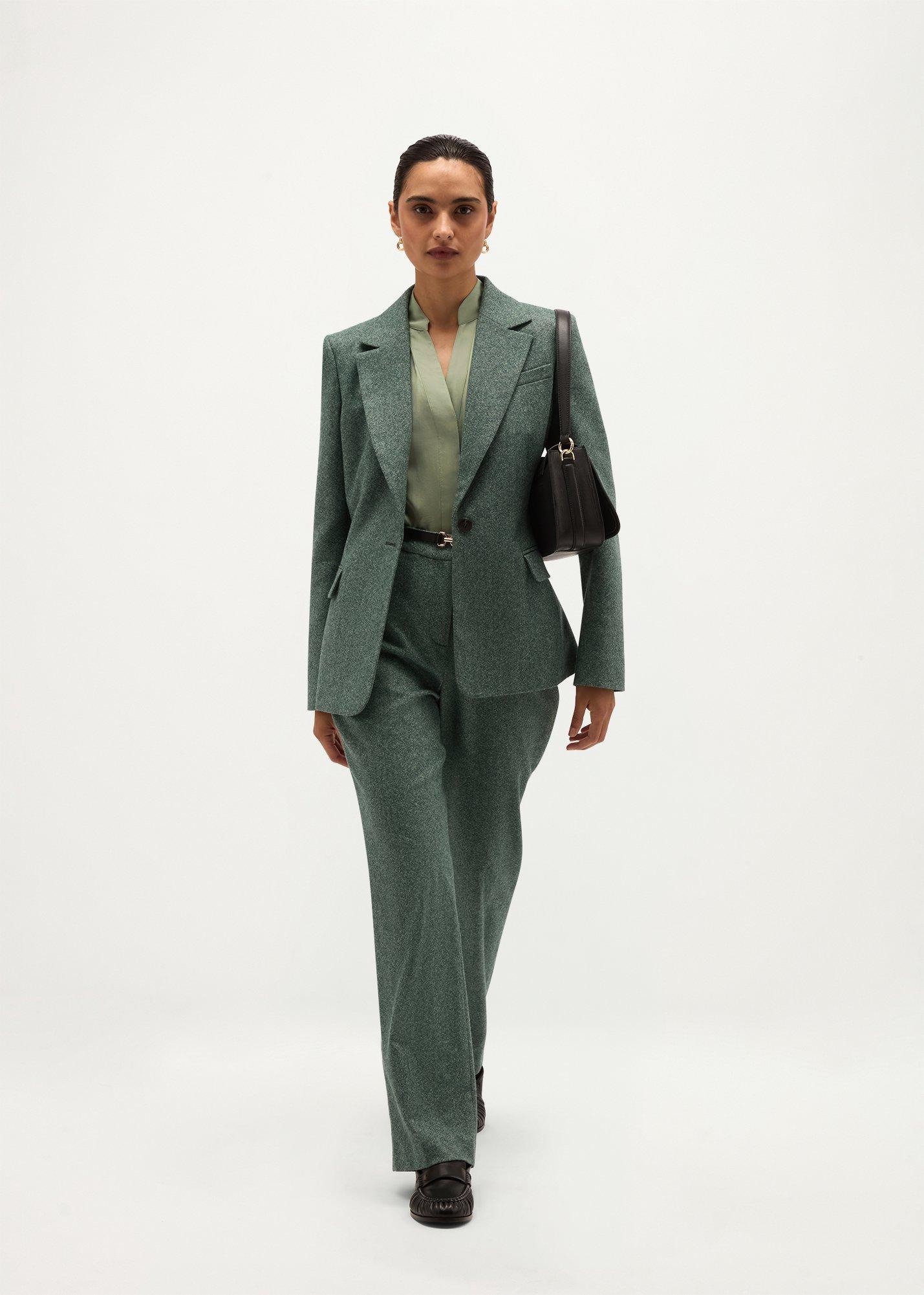 Gwen Satin Blouse, Cool Sage Green, hi-res