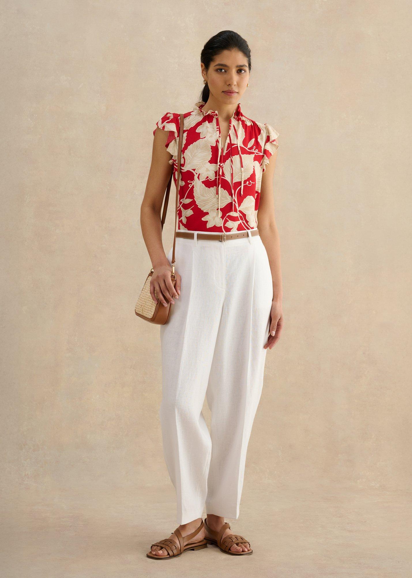 Sadie Blouse, Red Ivory, hi-res