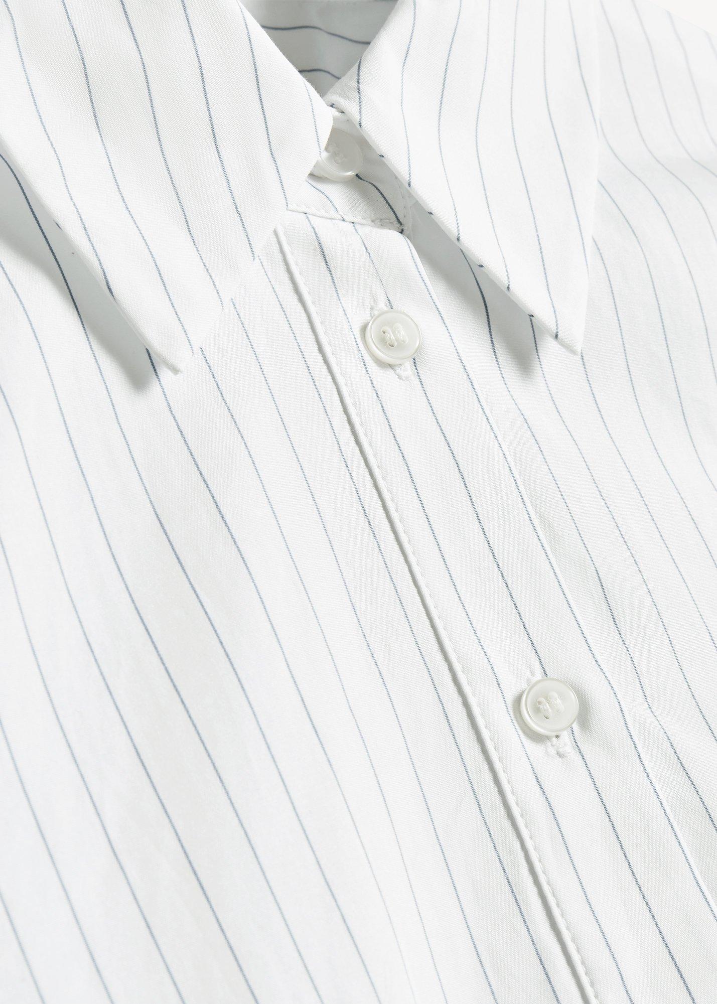 Kora Striped Cotton Shirt, Blue White, hi-res
