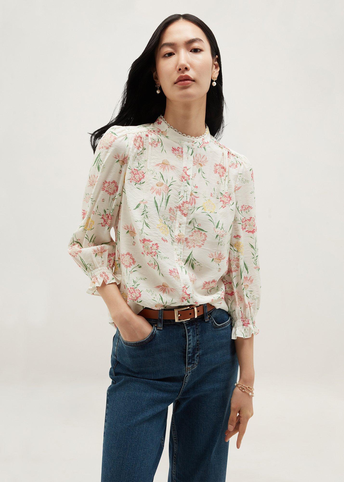 Frances Blouse, Ivory Multi, hi-res