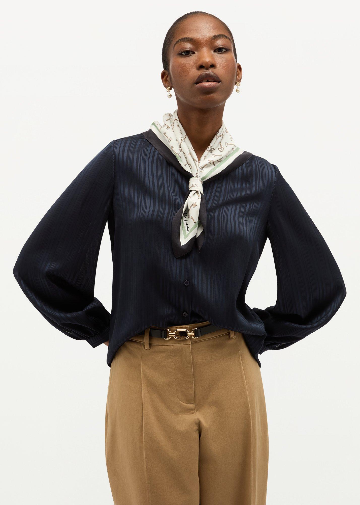 Kathleen Blouse, Hobbs Navy, hi-res