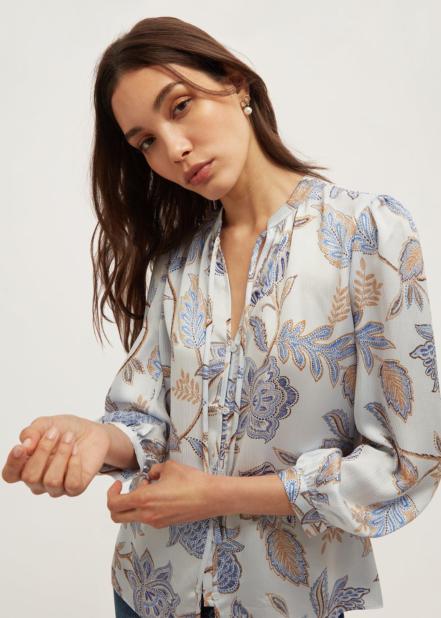 Malia Blouse, Blue Multi, hi-res