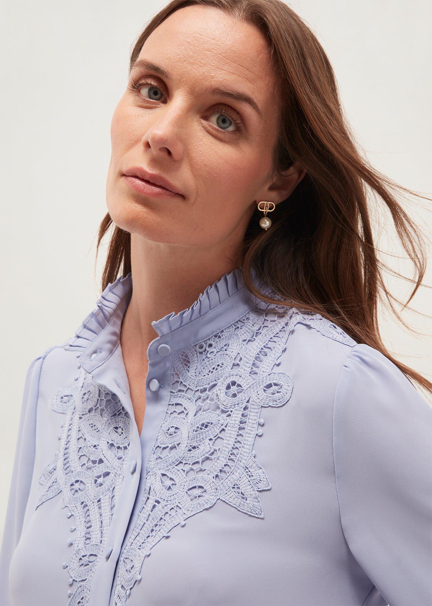 Delora Blouse, Cornflower Blue, hi-res
