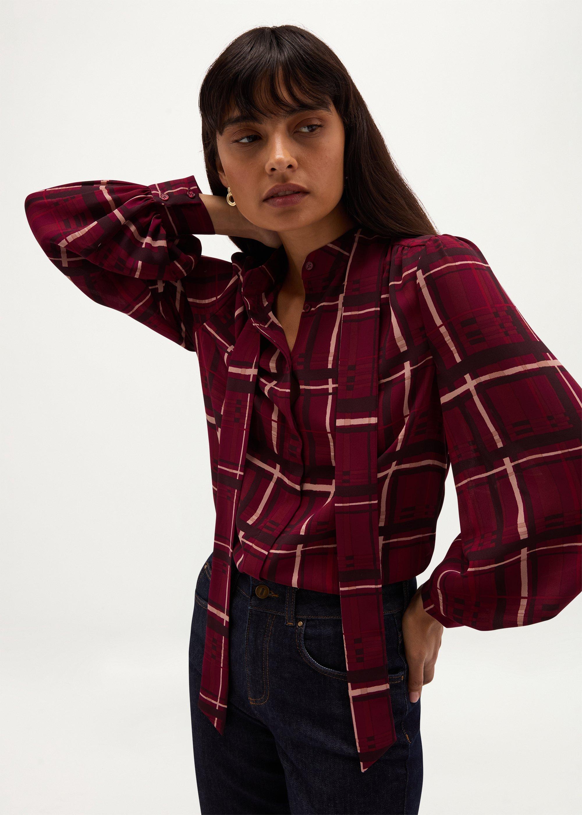 Aisha Check Blouse