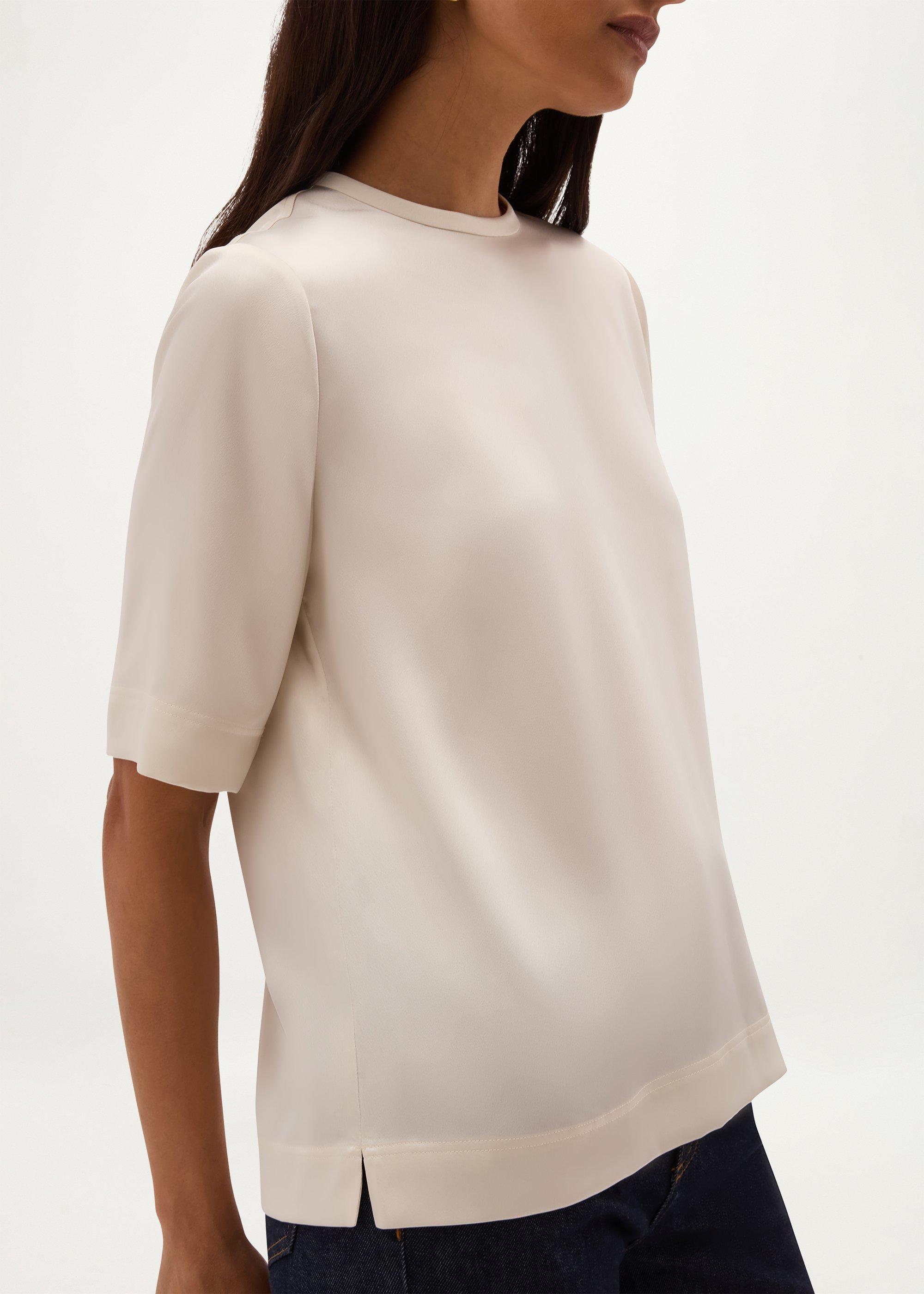 Salma Satin Top, Buttercream, hi-res