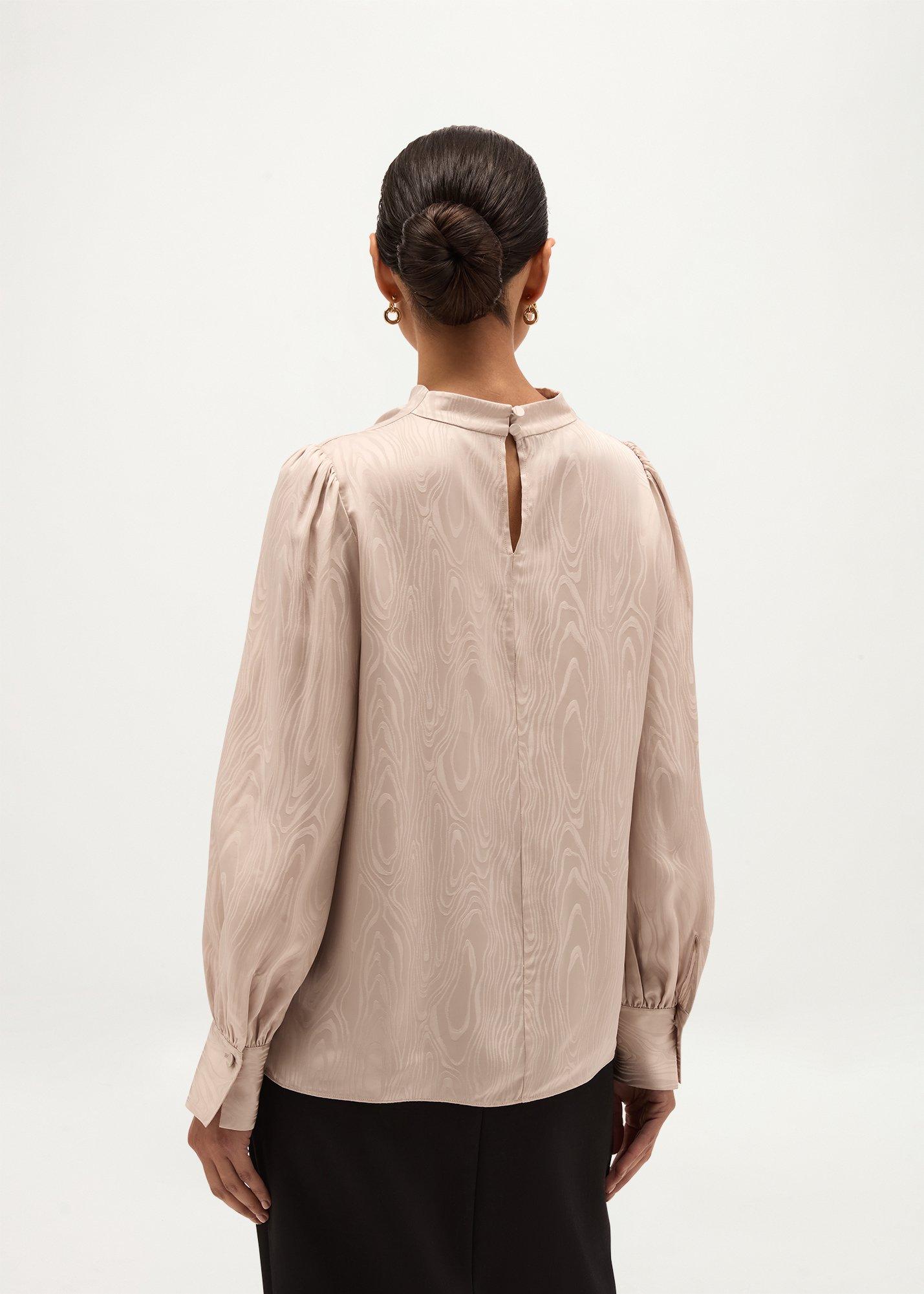 Primrose Moire Blouse, Oyster, hi-res