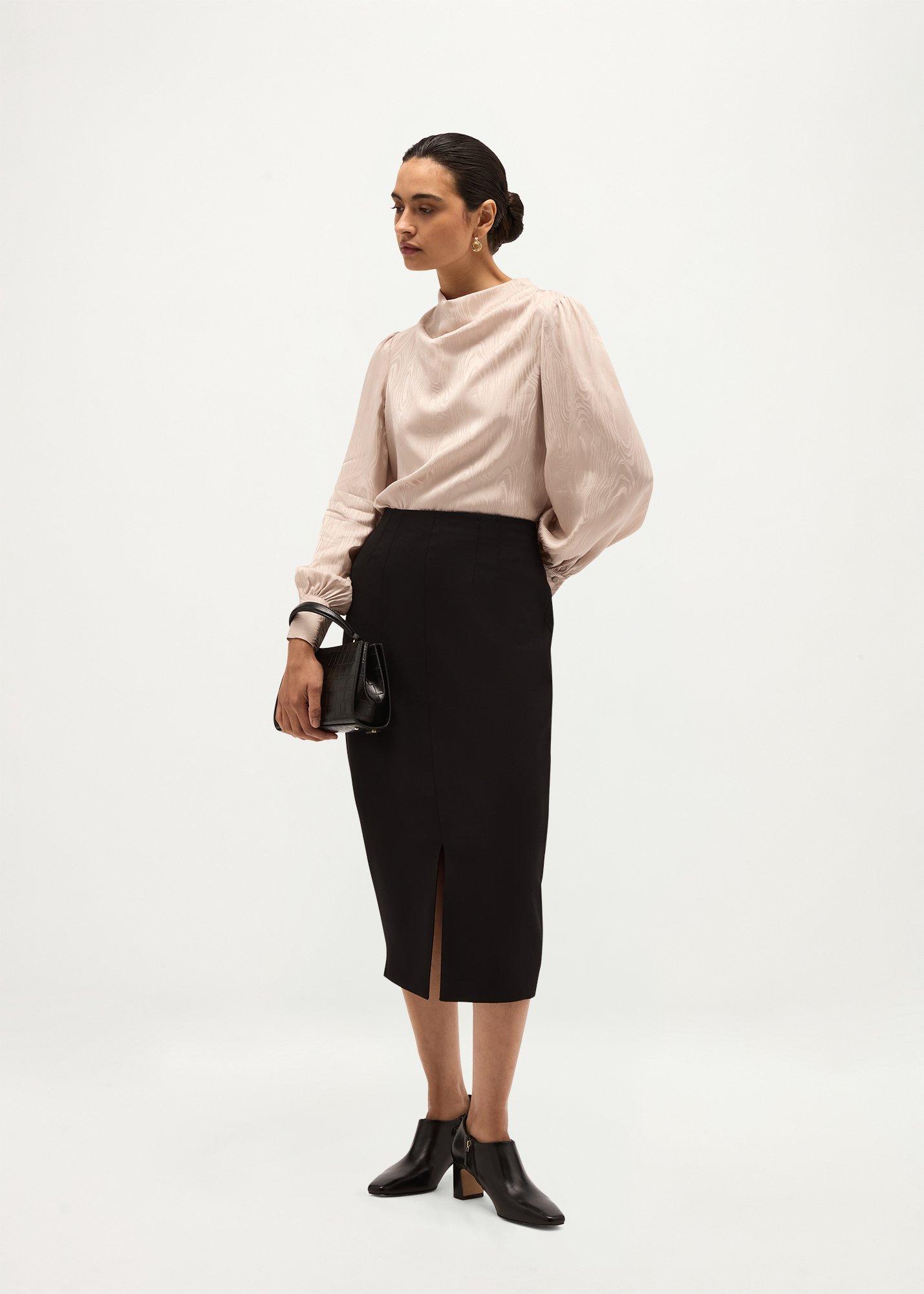Primrose Moire Blouse, Oyster, hi-res