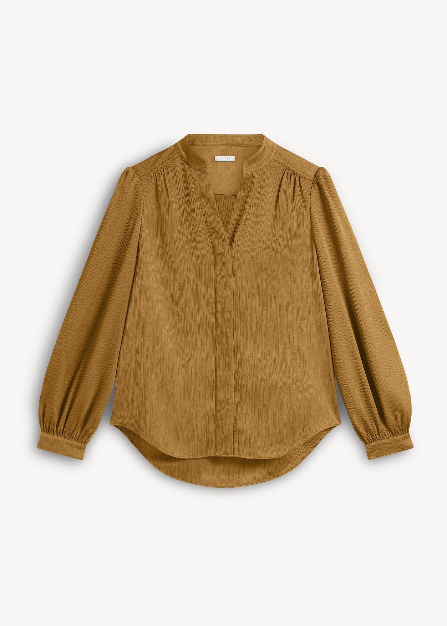 Aubrey Textured Blouse, Khaki Green, hi-res