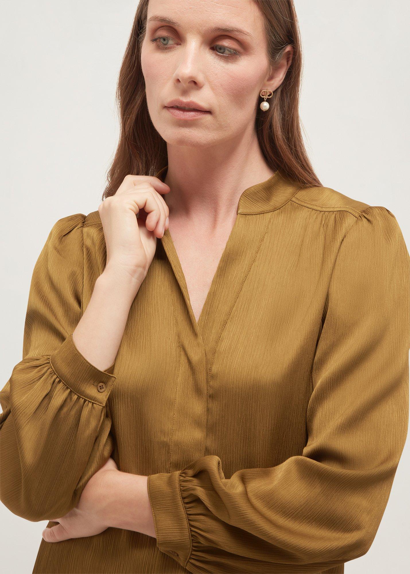 Aubrey Textured Blouse, Khaki Green, hi-res