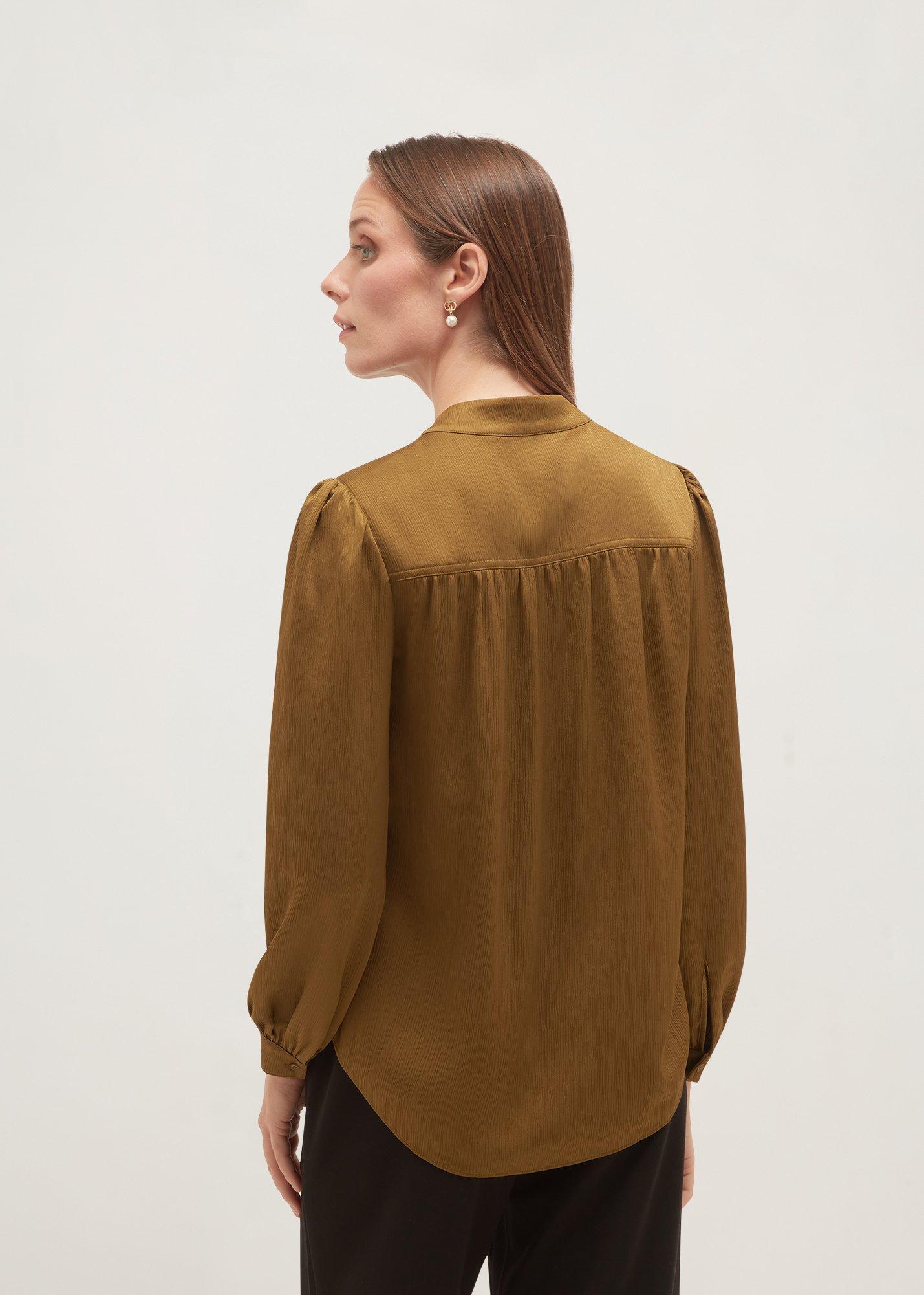 Aubrey Textured Blouse, Khaki Green, hi-res