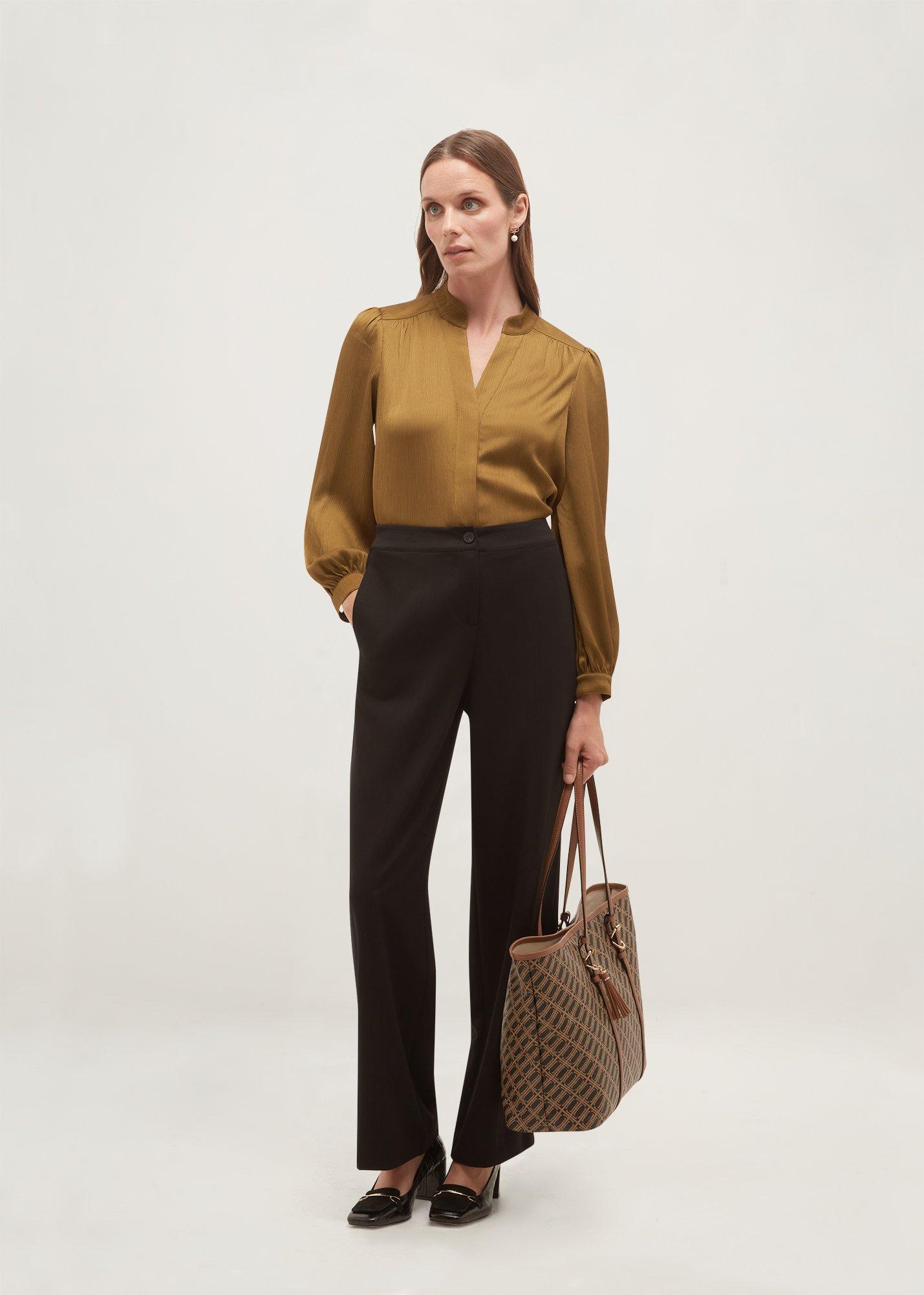 Aubrey Textured Blouse, Khaki Green, hi-res