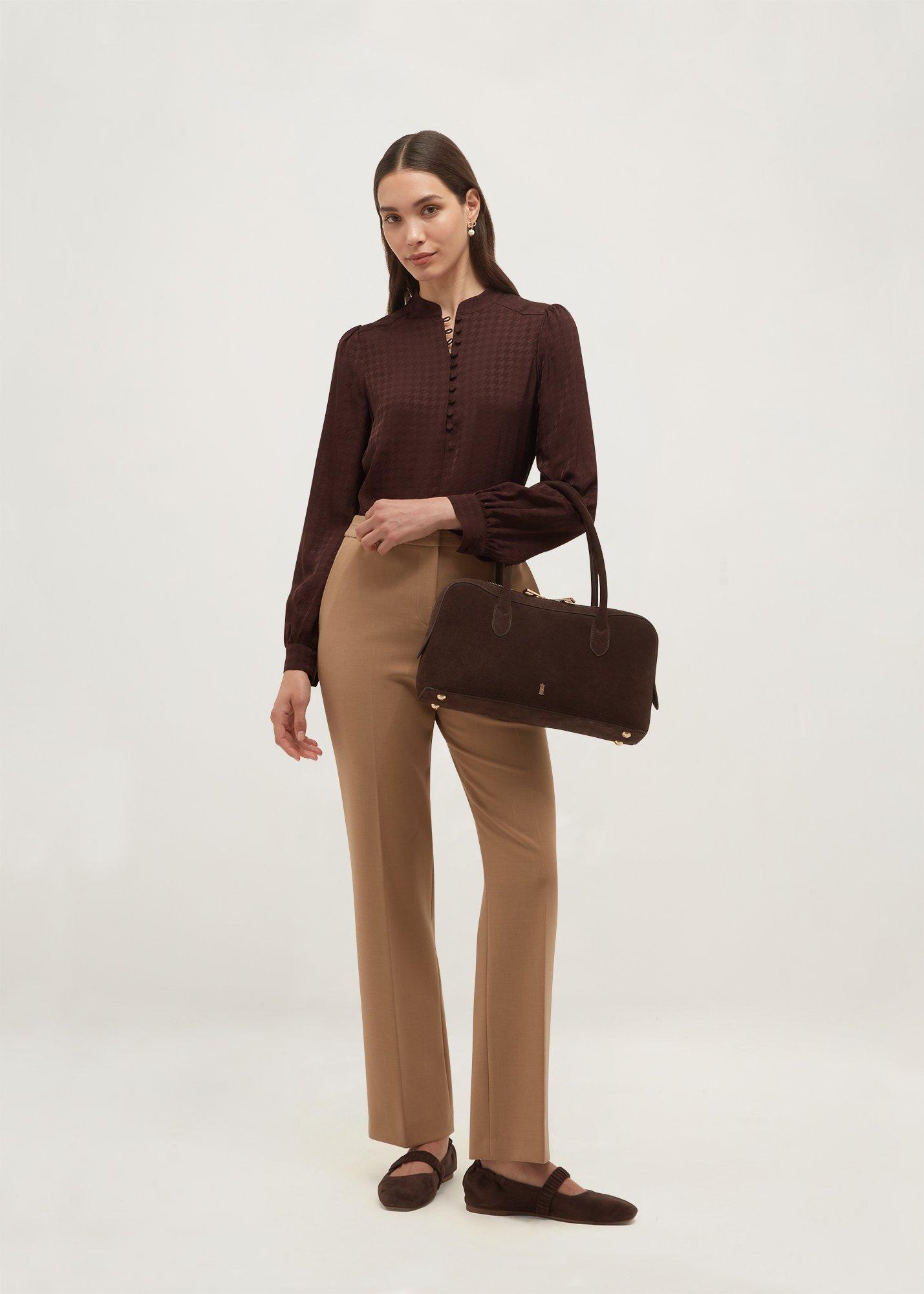 Posy Blouse, Deep Brown, hi-res