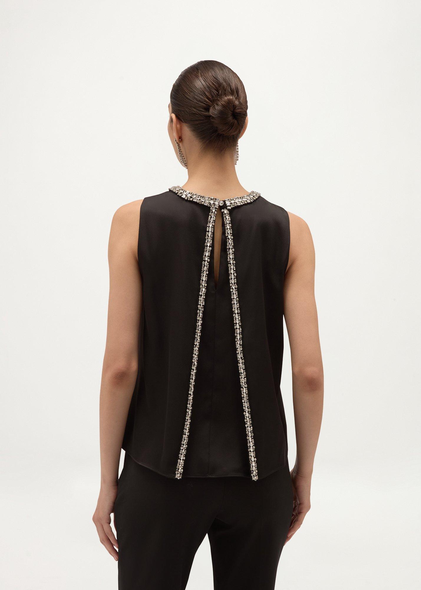 Keira Embellished Top, Black, hi-res