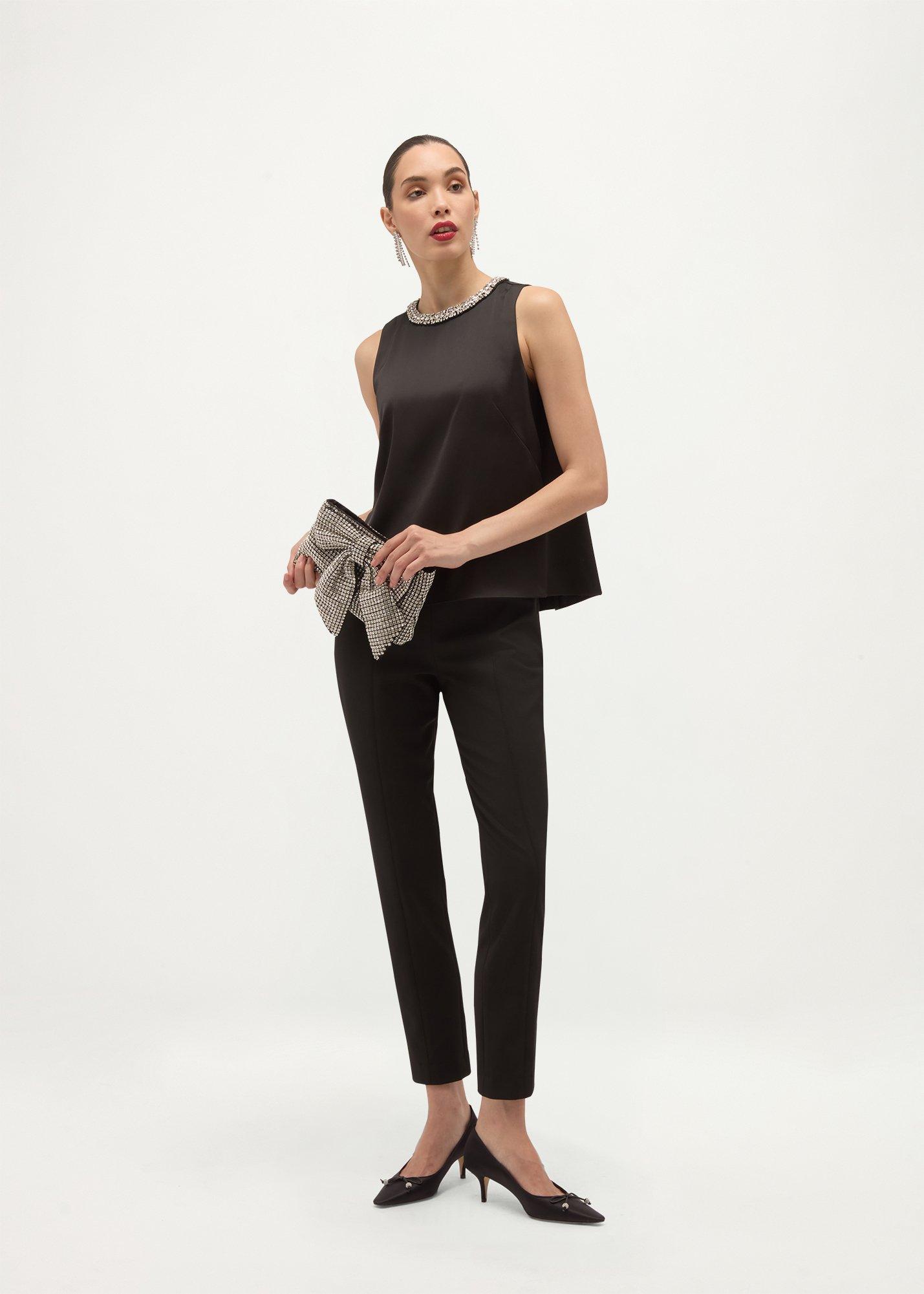 Keira Embellished Top, Black, hi-res