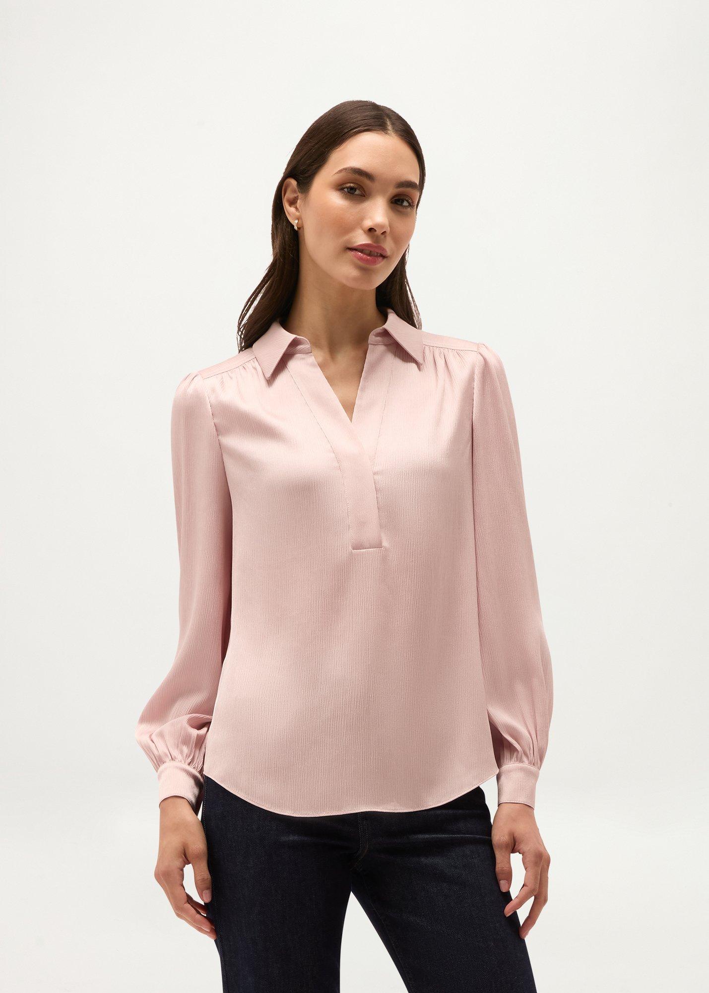 Tegan Textured Blouse, Bridesmaid Pink, hi-res
