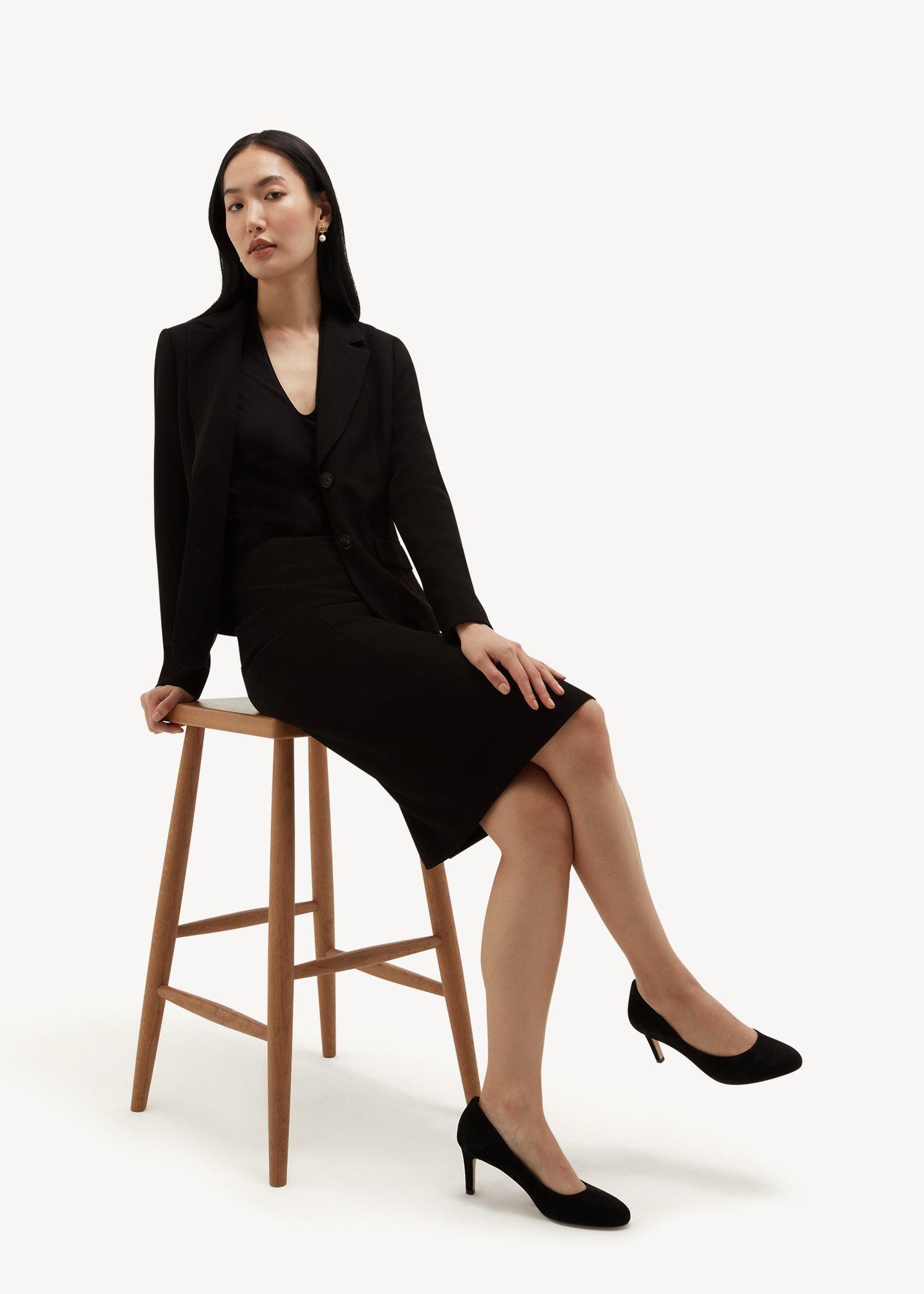 Lea Pique Skirt, Black, hi-res