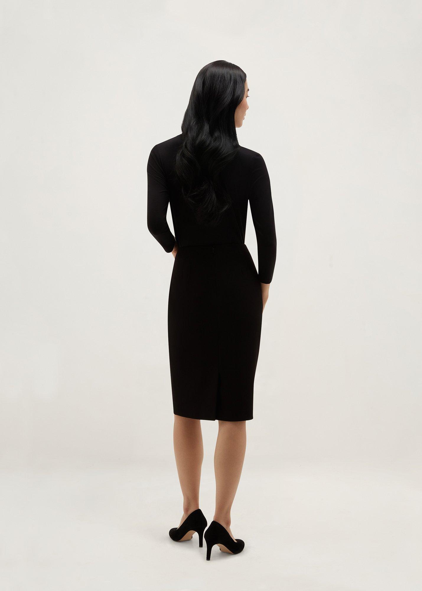 Petite Lea Pique Skirt, Black, hi-res