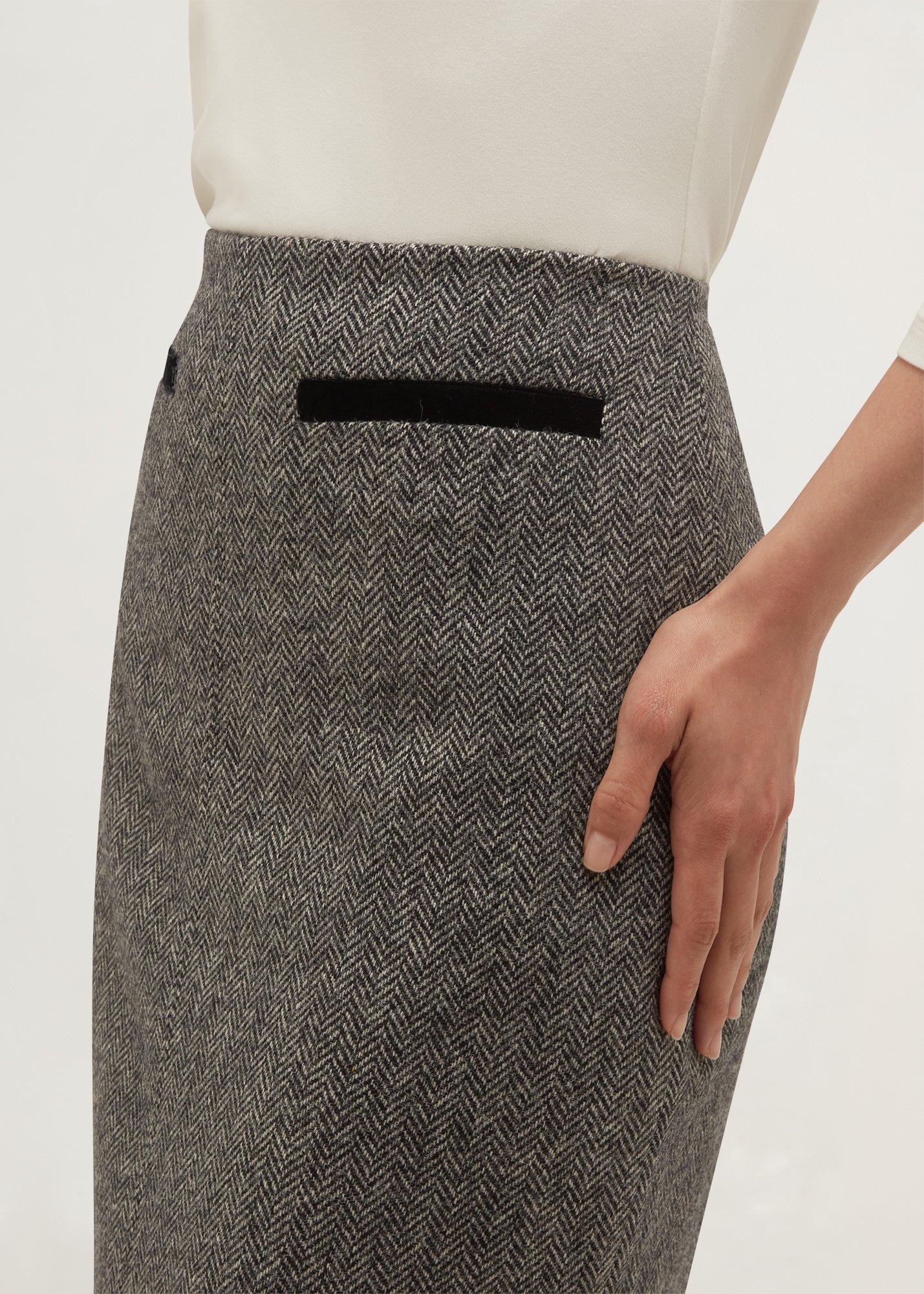 Delphine Skirt, Black White, hi-res