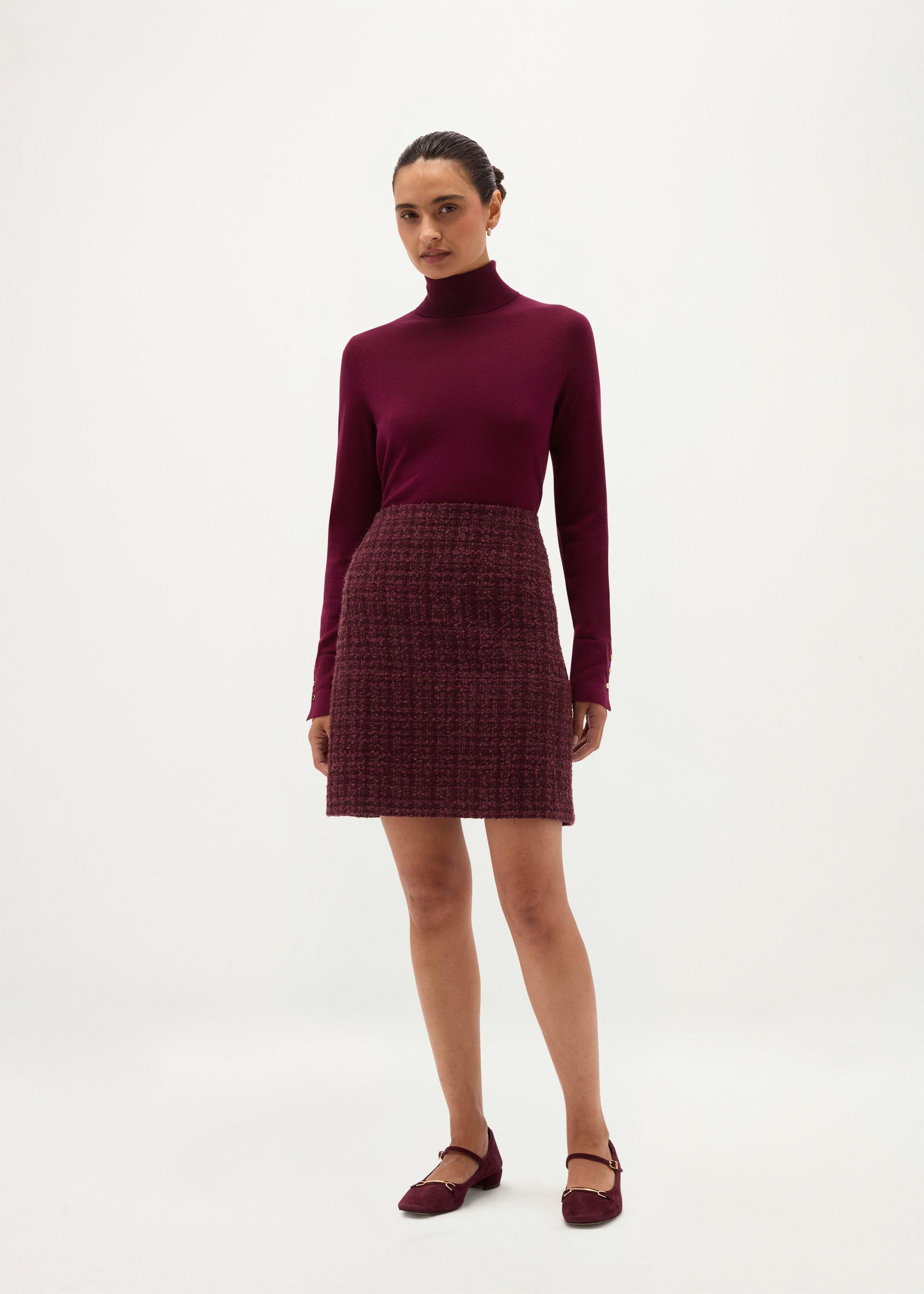 Maria Tweed Skirt, Malbec Multi, hi-res
