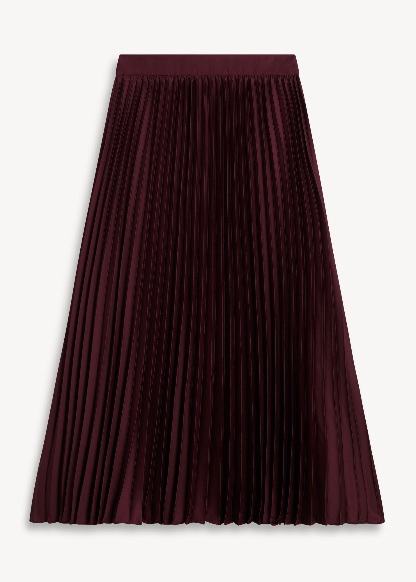 Amoura Pleated Satin Skirt