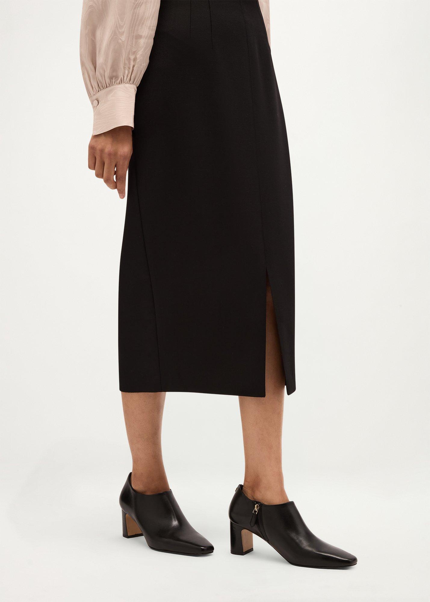 Lavinia Wool Blend Skirt, Black, hi-res