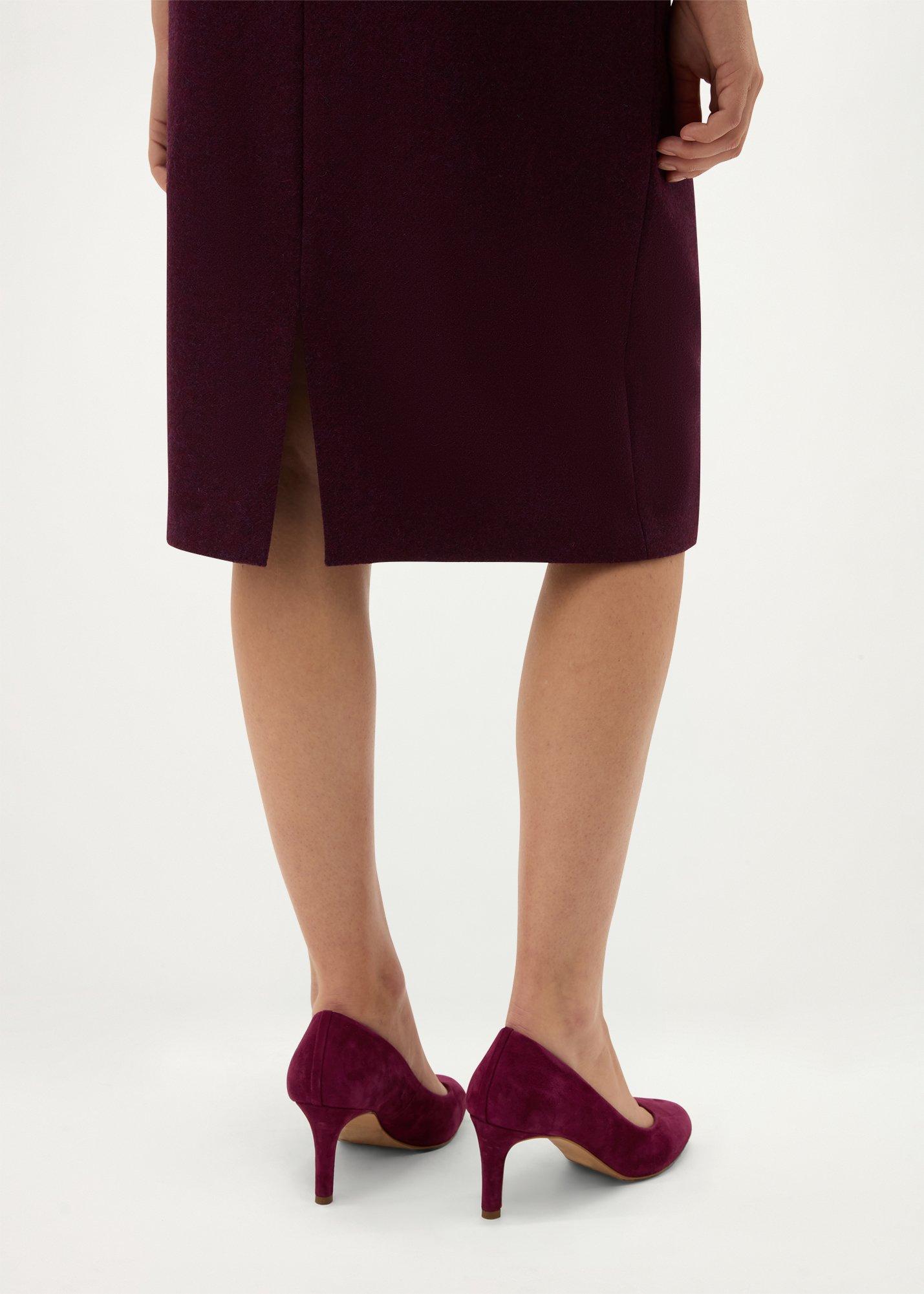 Adeen Wool Skirt, Fig Purple, hi-res