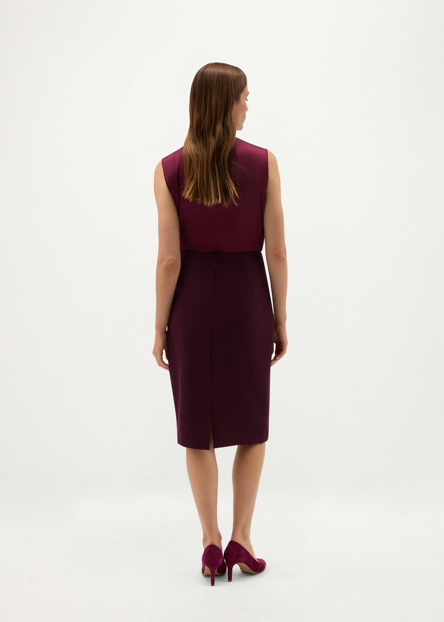 Adeen Wool Skirt, Fig Purple, hi-res