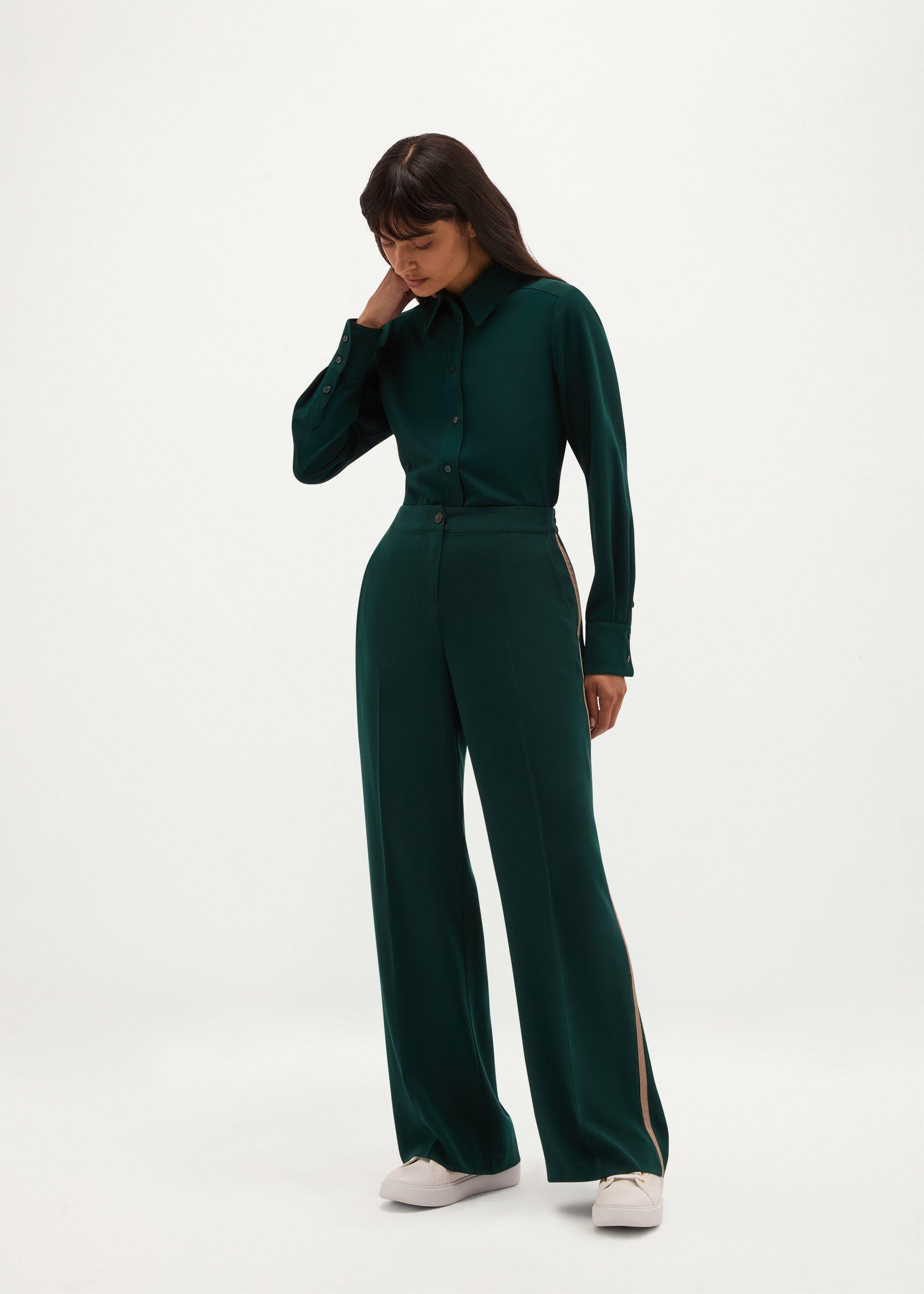 Petite Hadley Trousers, Dark Fir Green, hi-res