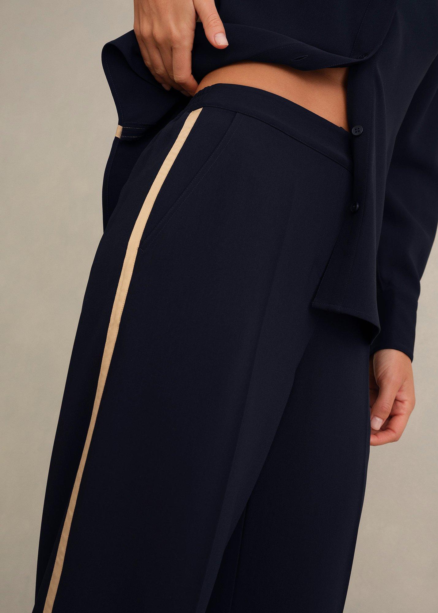 Petite Hadley Trousers, Navy, hi-res