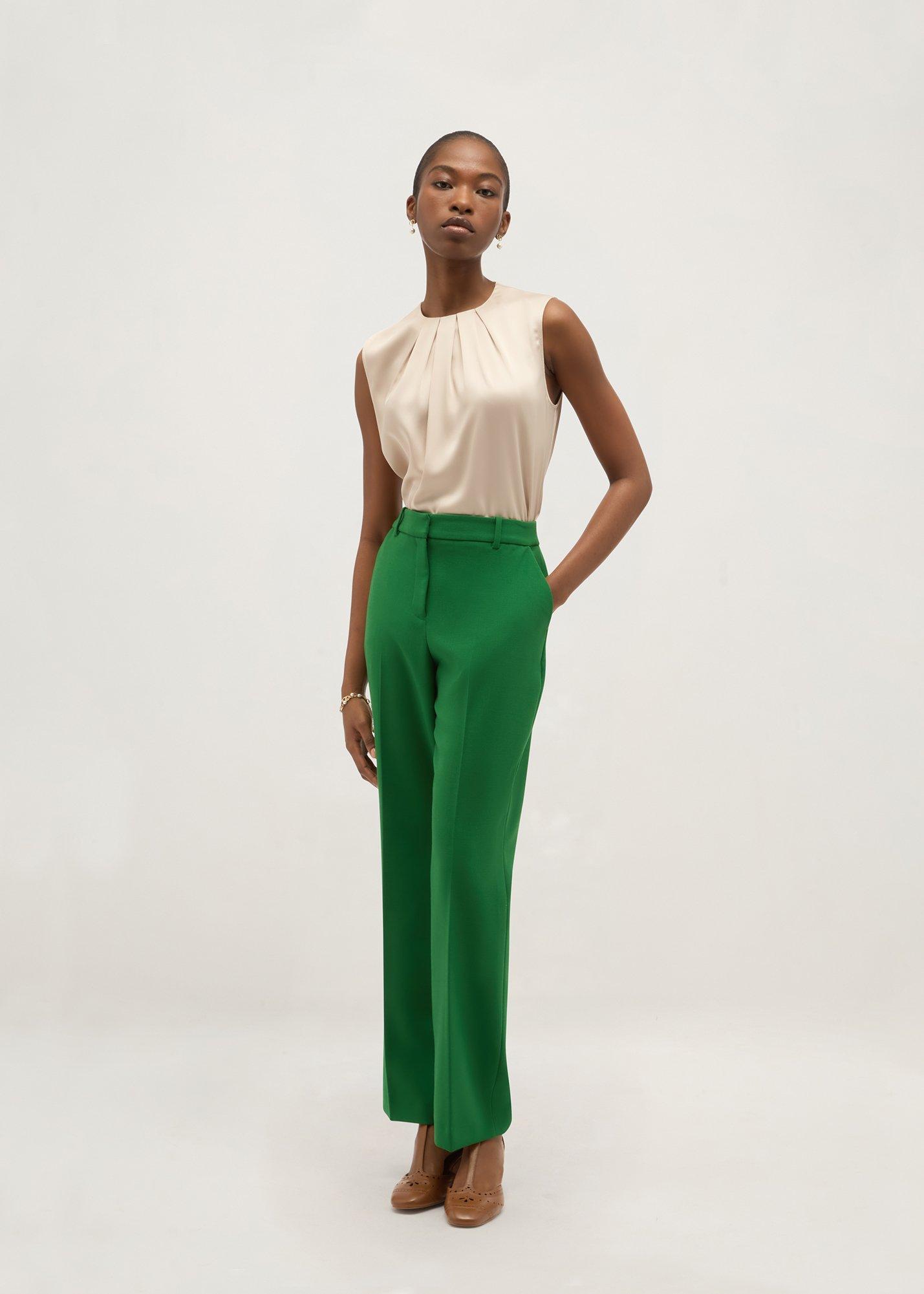 Petite Haley Trouser, Spruce Green, hi-res