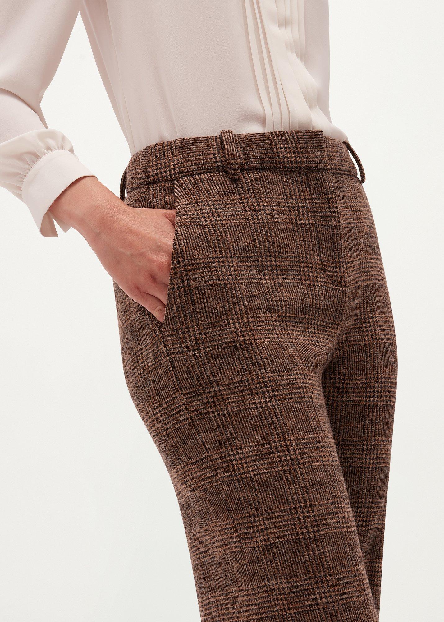 Marlyn Wool Blend Trousers, Camel Black, hi-res