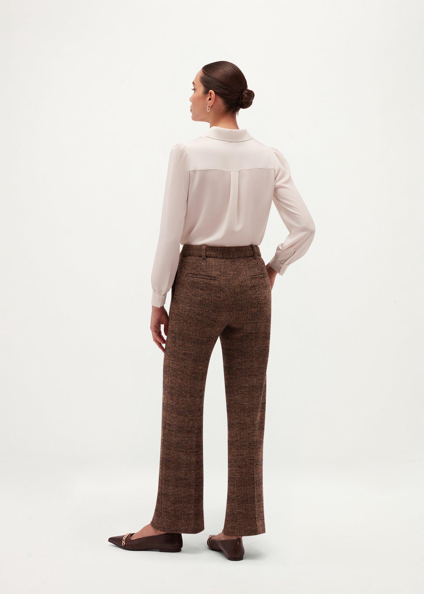 Marlyn Wool Blend Trousers, Camel Black, hi-res