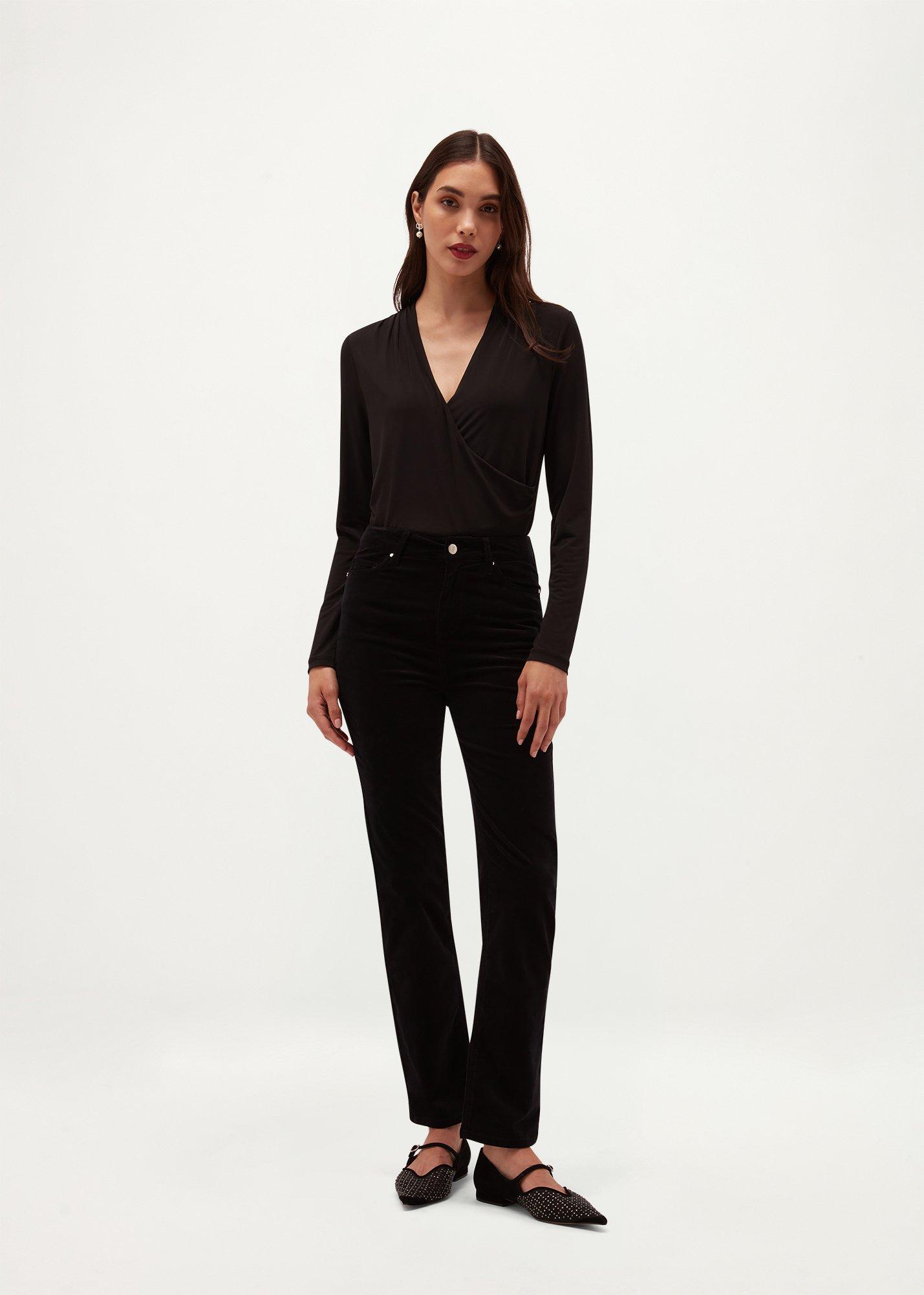 Macy Velvet Jeans, Black, hi-res