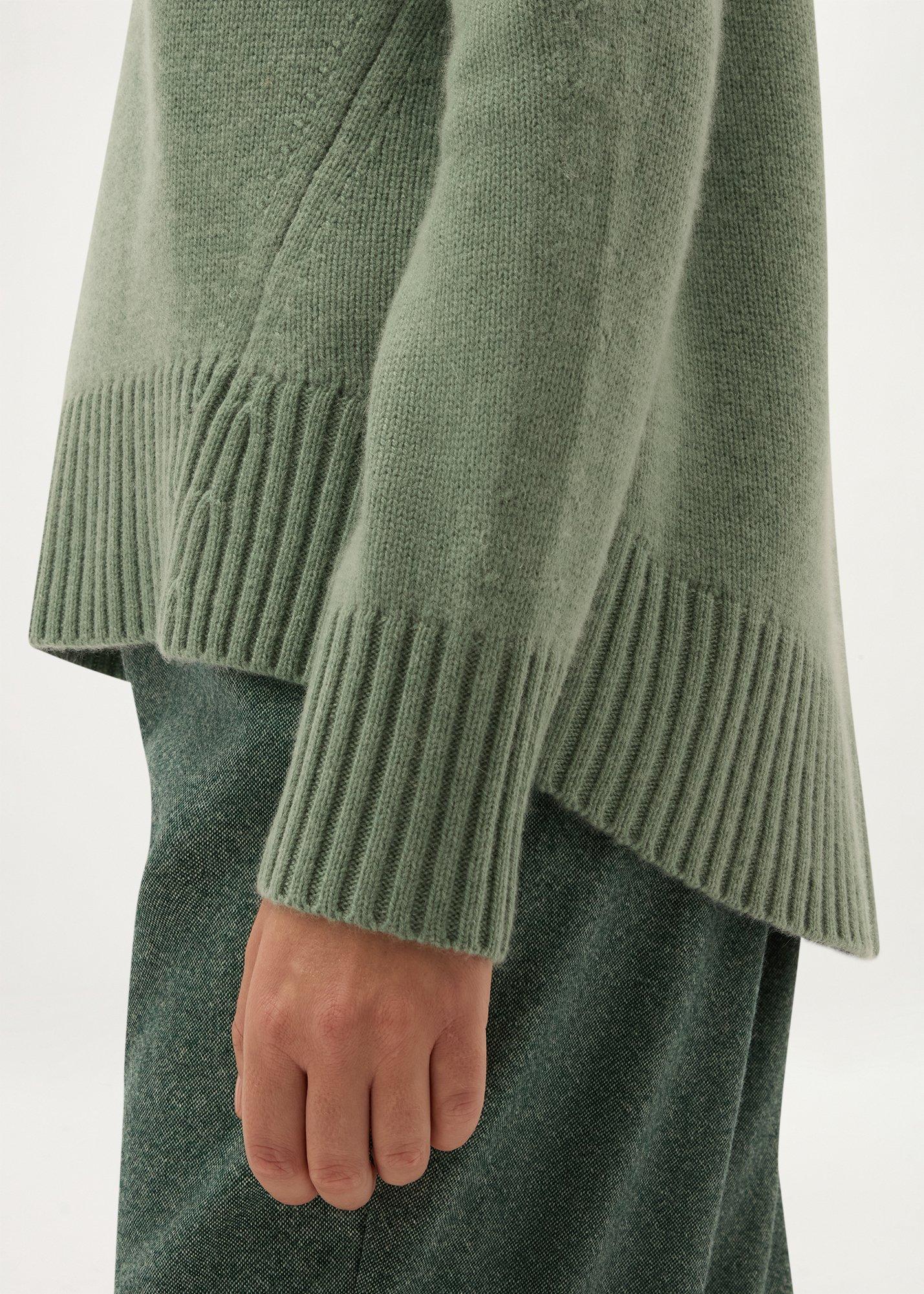 Gabi Wool Cashmere Rollneck Jumper, Cool Sage Marl, hi-res