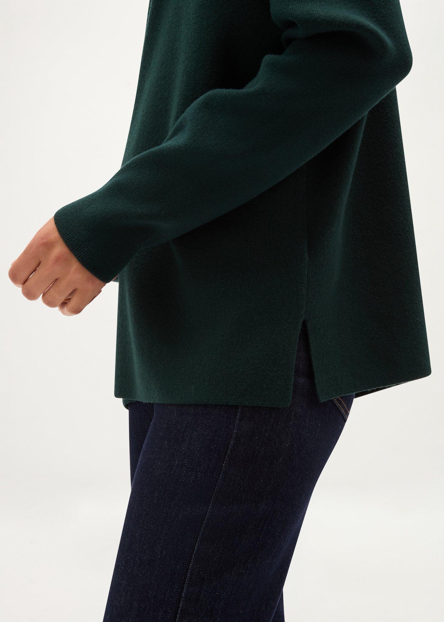 Yvette Rollneck Sweater, Dark Fir Green, hi-res