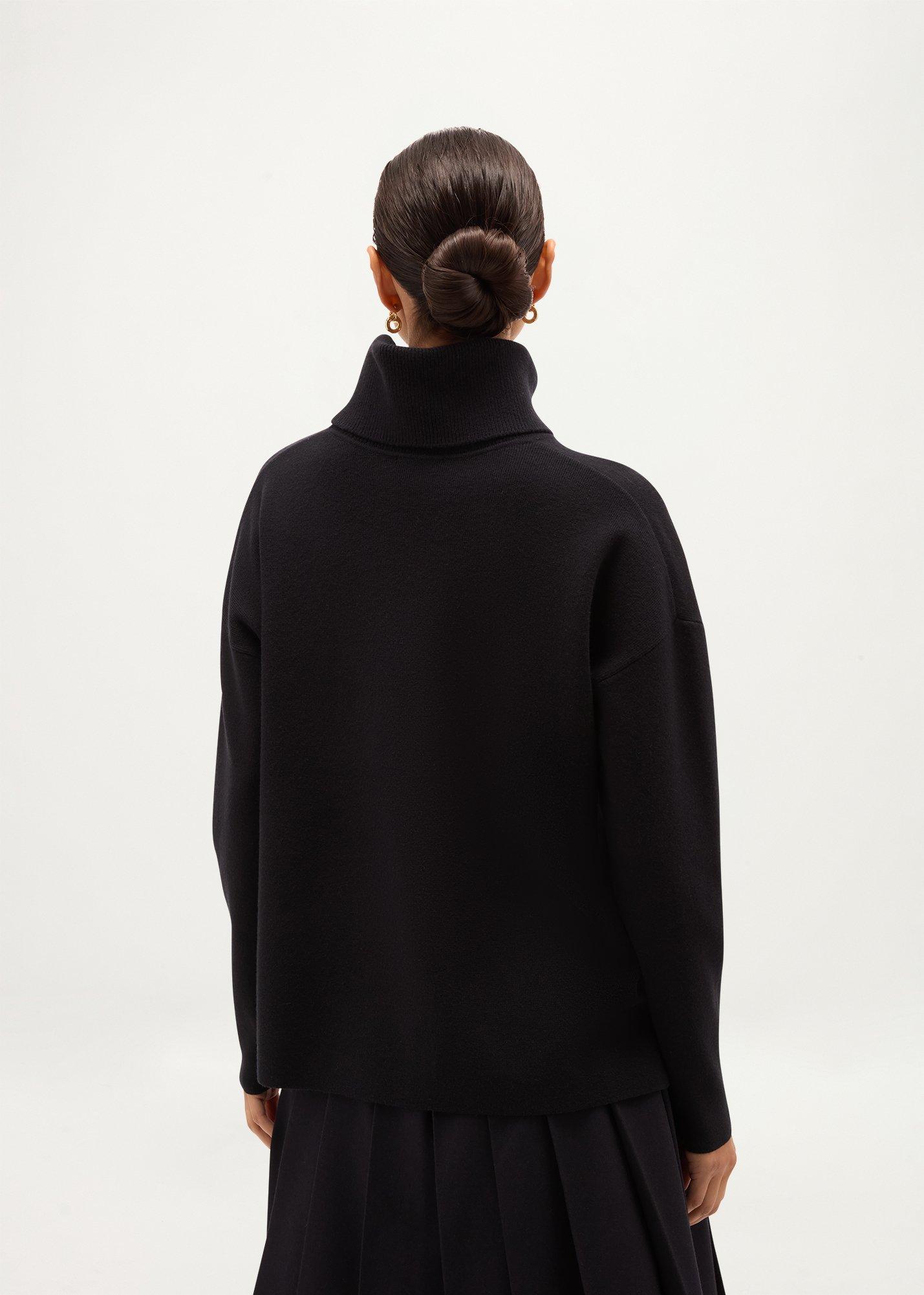 Yvette Rollneck Sweater, Navy, hi-res